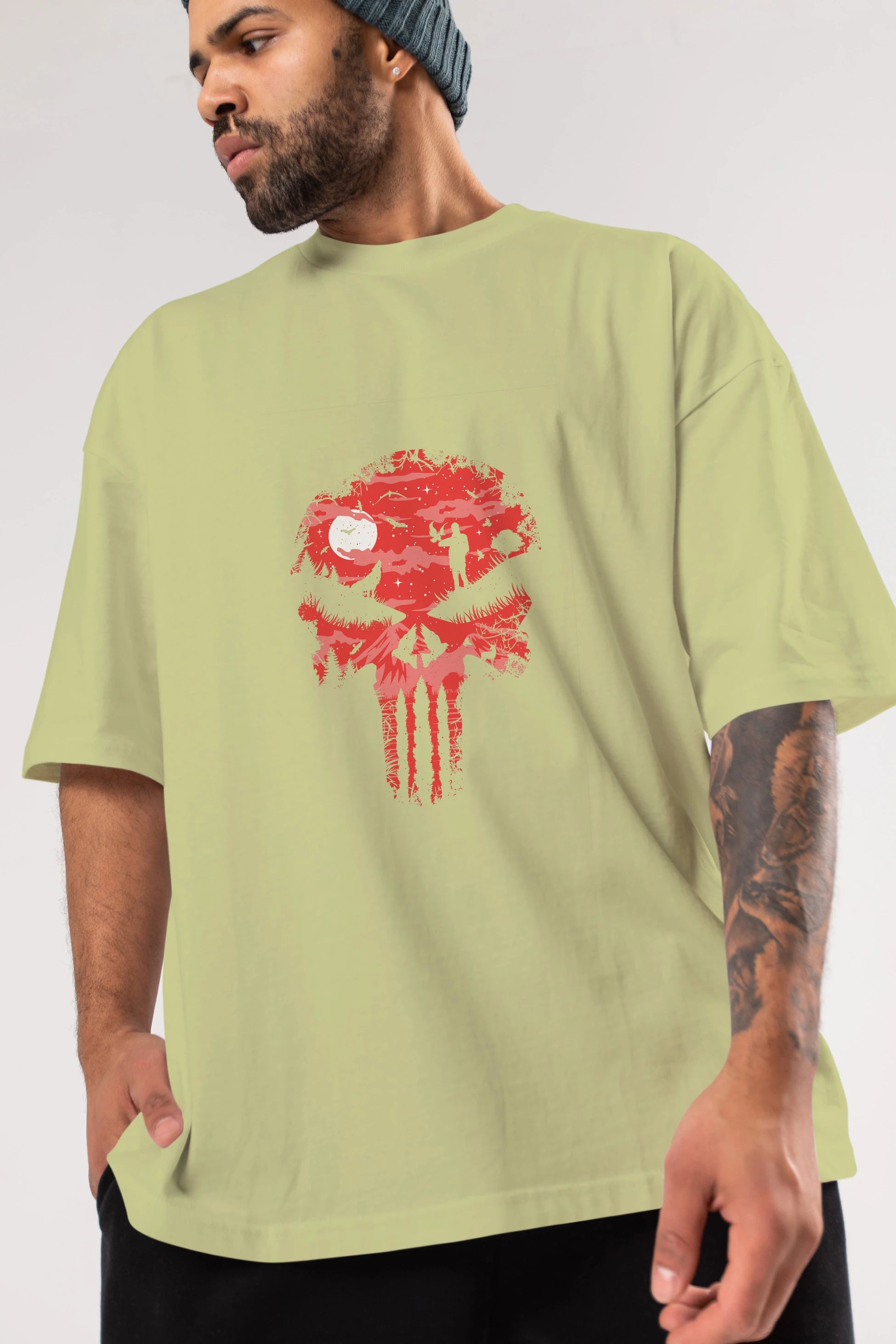 Stand And Bleed Ön Baskılı Oversize t-shirt %100 pamuk Erkek Kadın Unisex