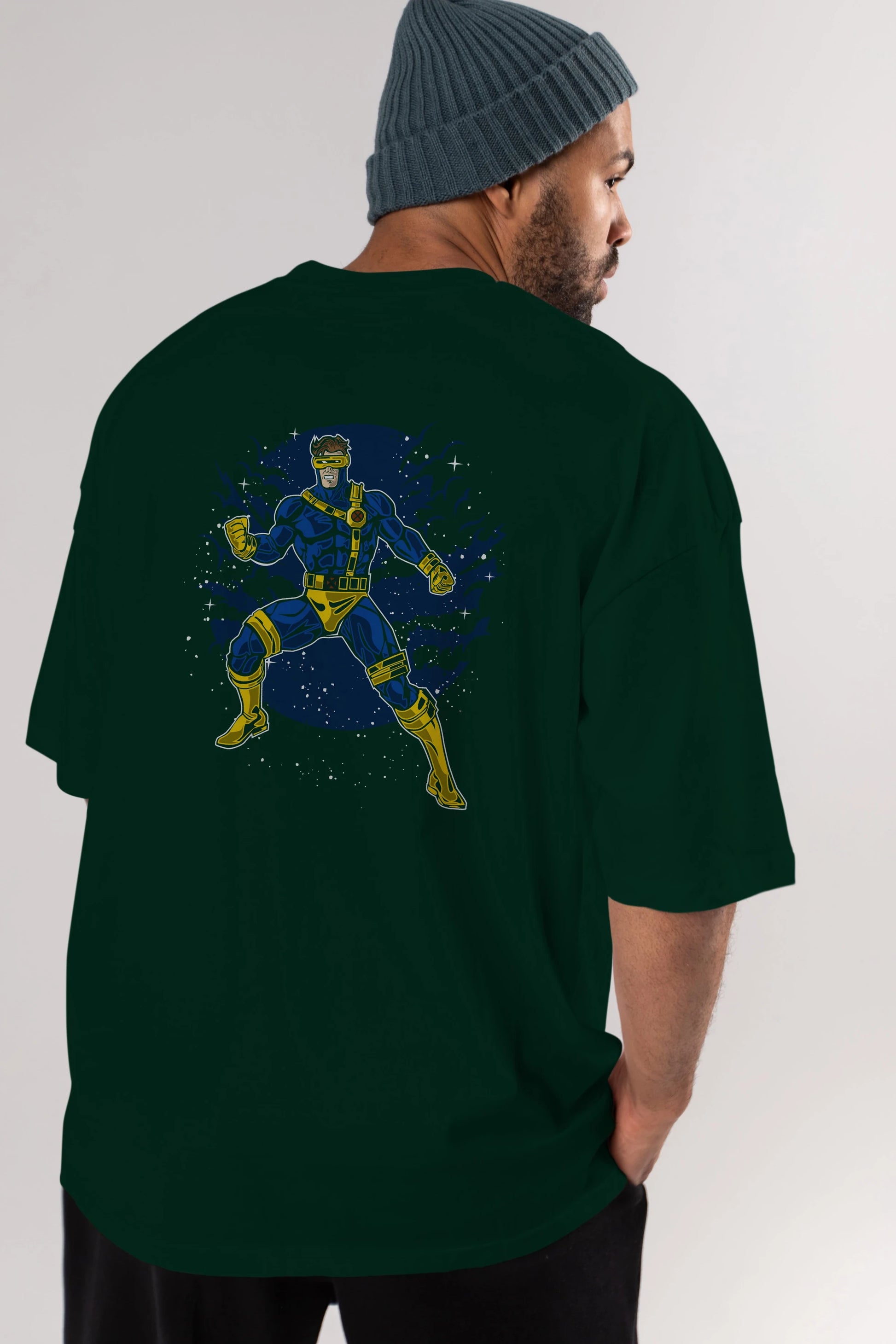 CYCLOPS Arka Baskılı Oversize t-shirt Erkek Kadın Unisex %100 Pamuk