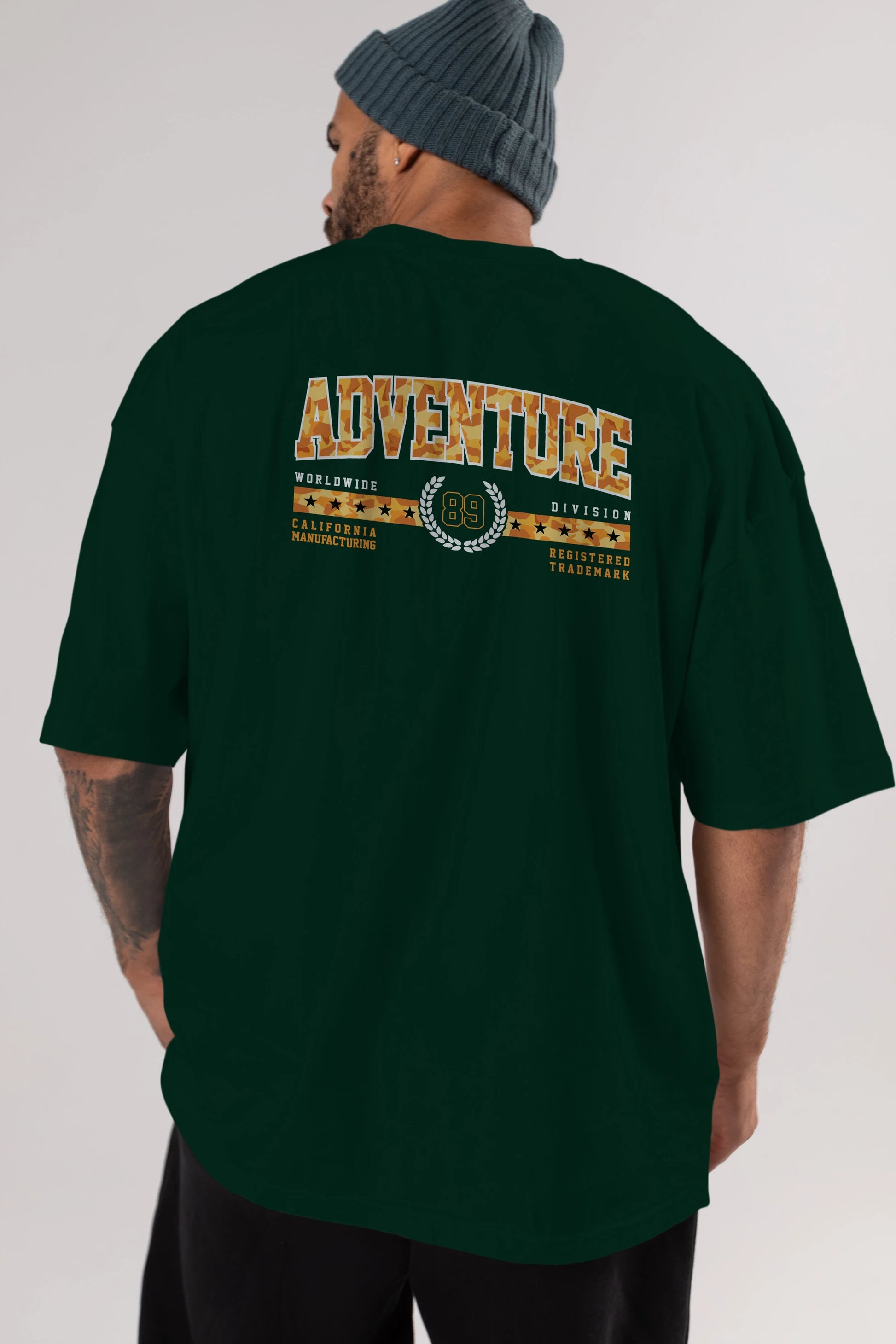 Adventure Arka Baskılı Oversize t-shirt Erkek Kadın Unisex