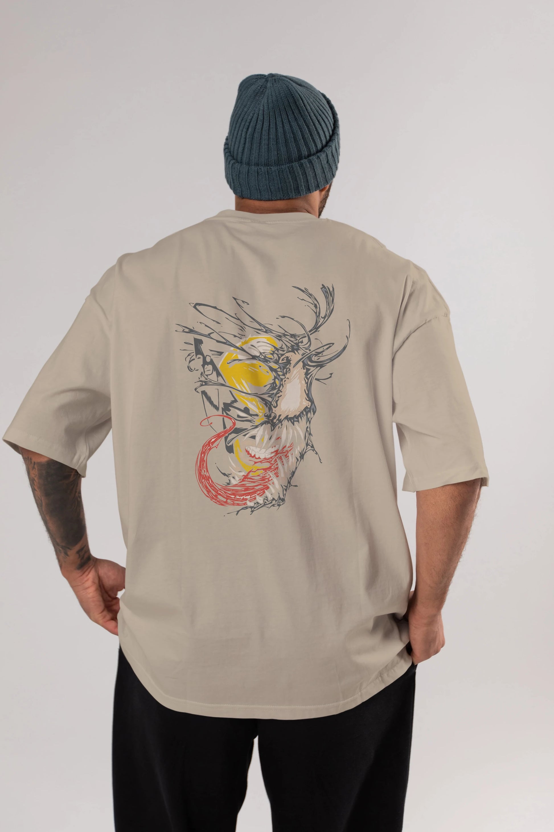 Venom (4) Arka Baskılı Oversize t-shirt Erkek Kadın Unisex %100 Pamuk Bisiklet Yaka tişort
