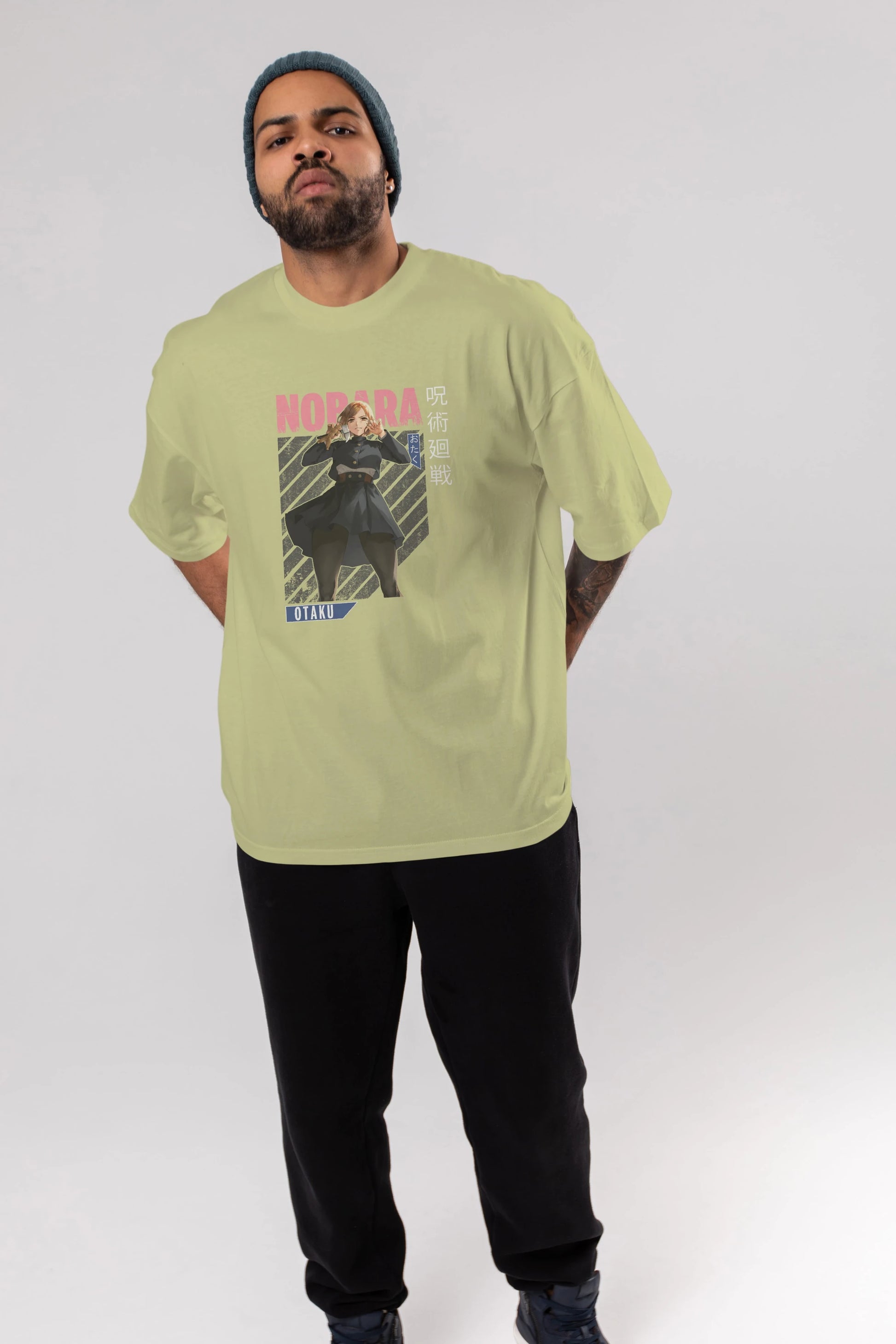 Nobara Kugisaki 4 Anime Ön Baskılı Oversize t-shirt %100 pamuk Erkek Kadın Unisex