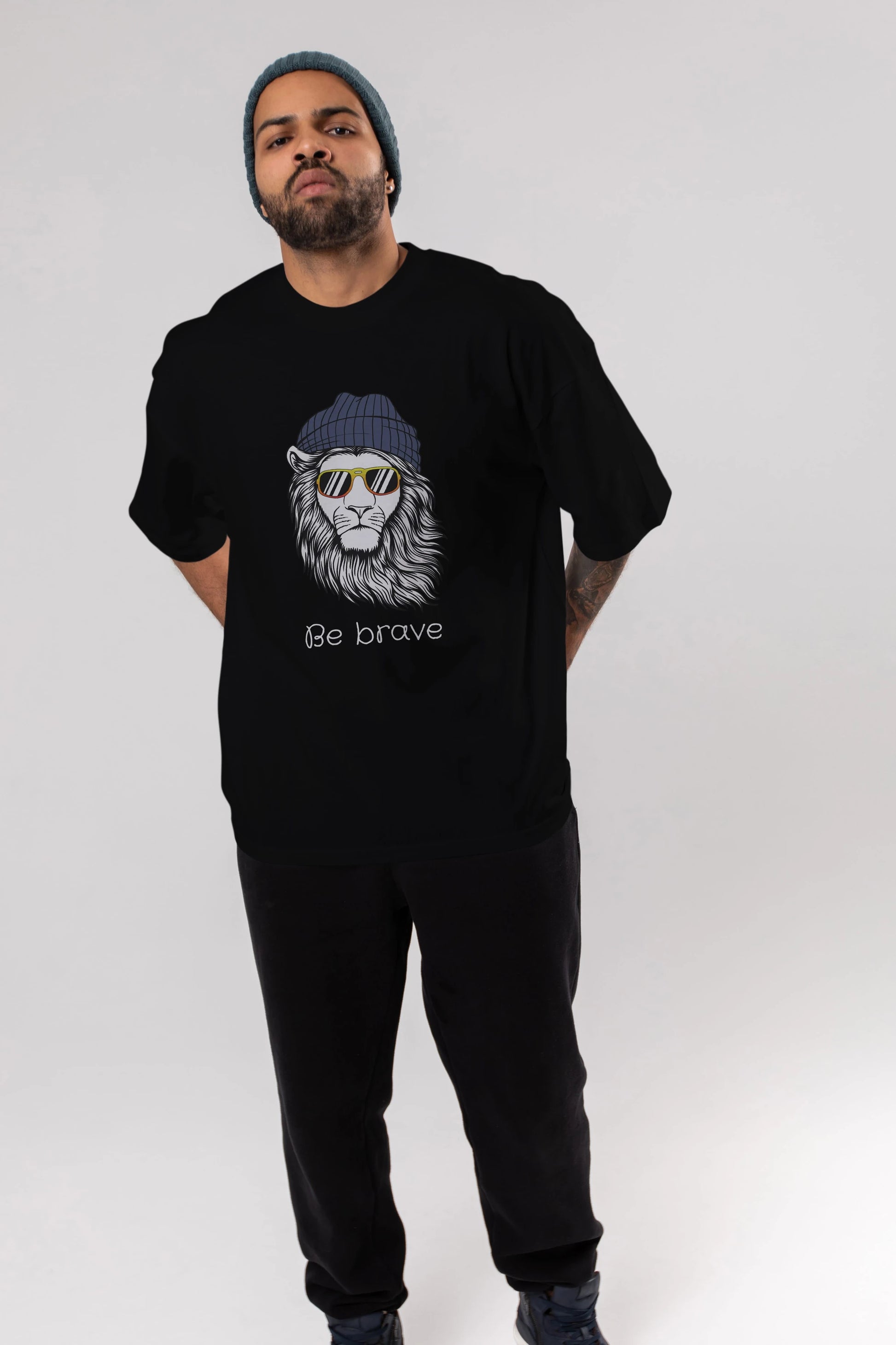 Be Brave Ön Baskılı Oversize t-shirt Erkek Kadın Unisex