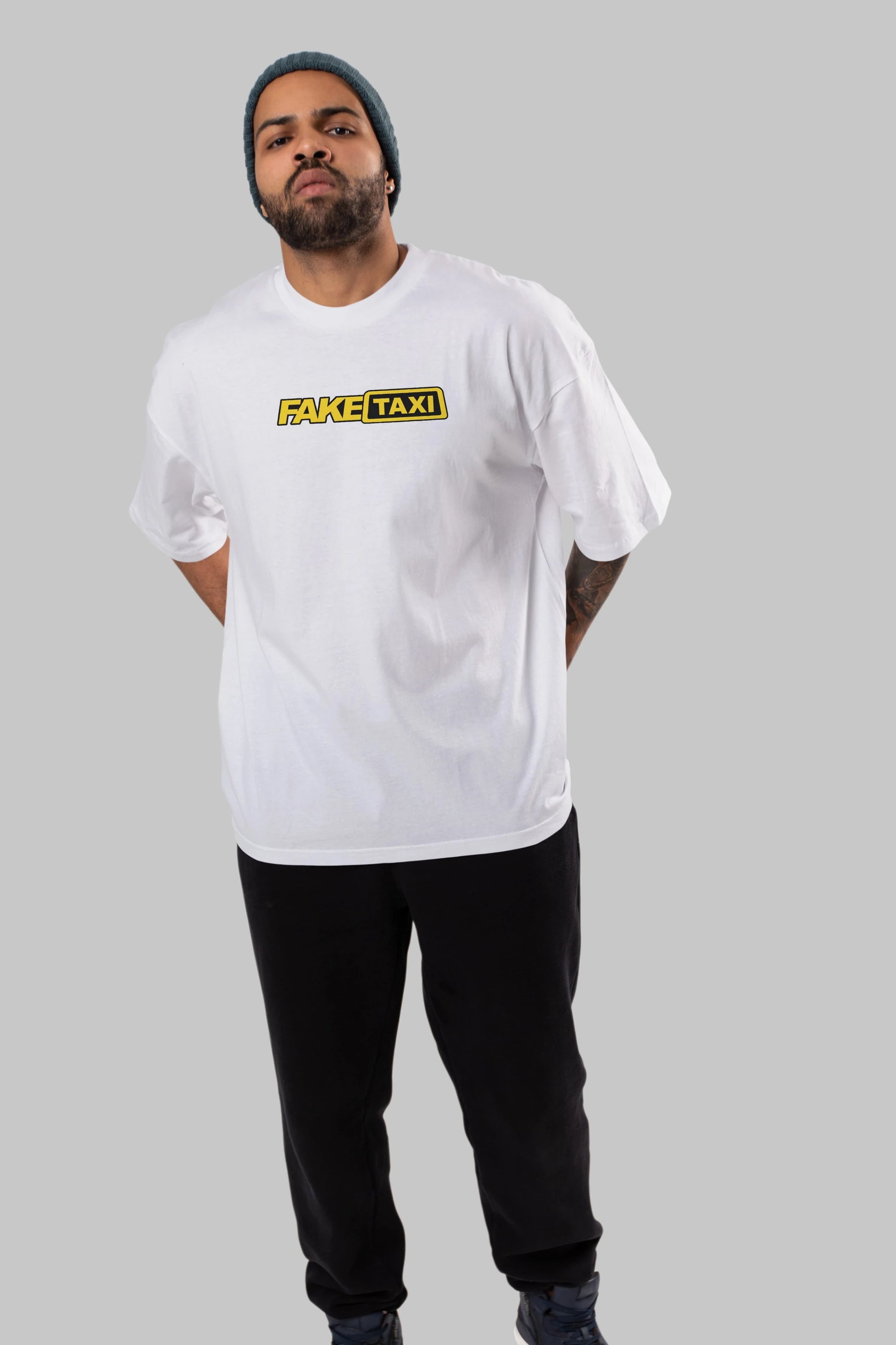 Fake Taxi Ön Baskılı Oversize t-shirt %100 pamuk Erkek Kadın Unisex