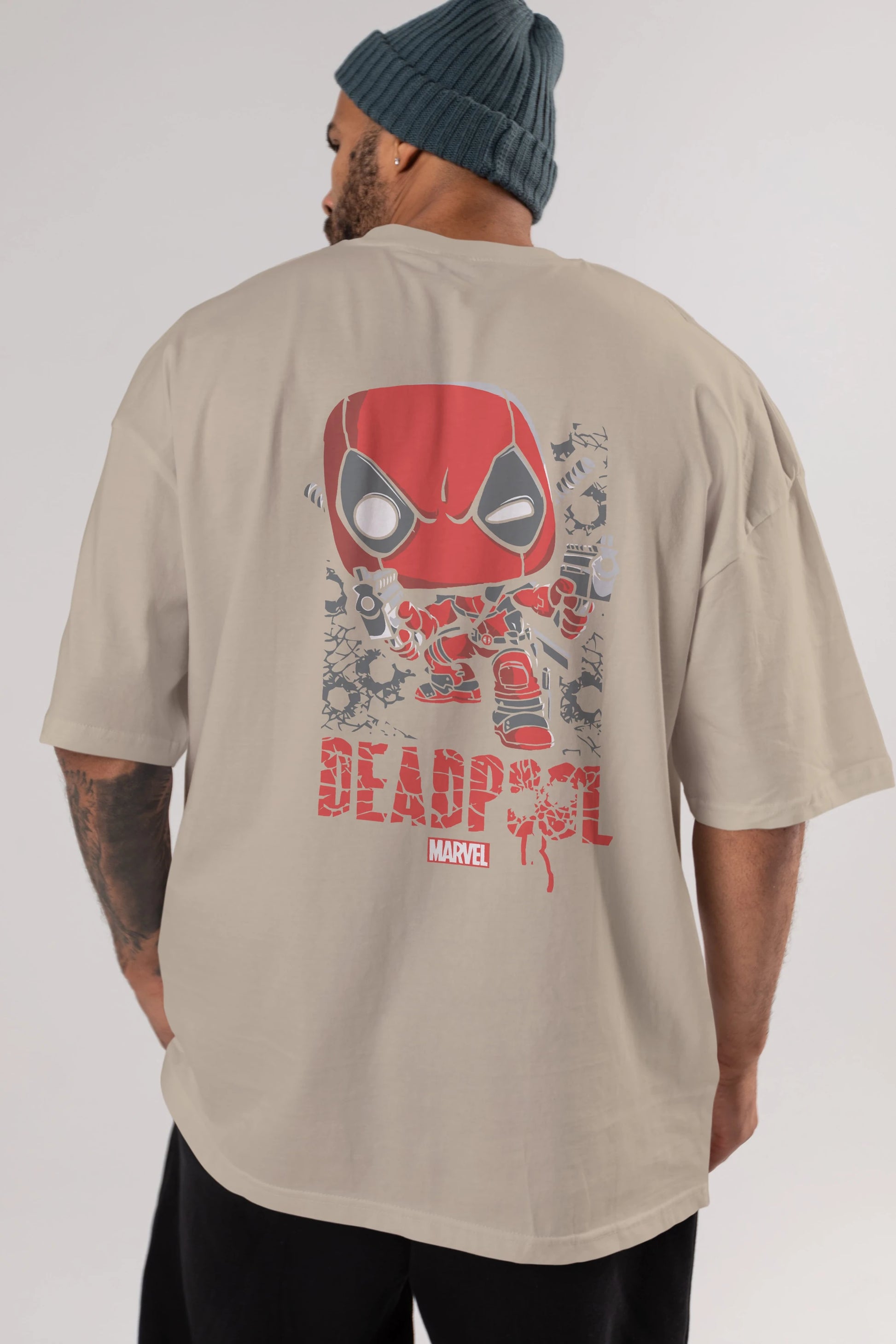 Deadpool (8) Arka Baskılı Oversize t-shirt Erkek Kadın Unisex %100 Pamuk Bisiklet Yaka tişort