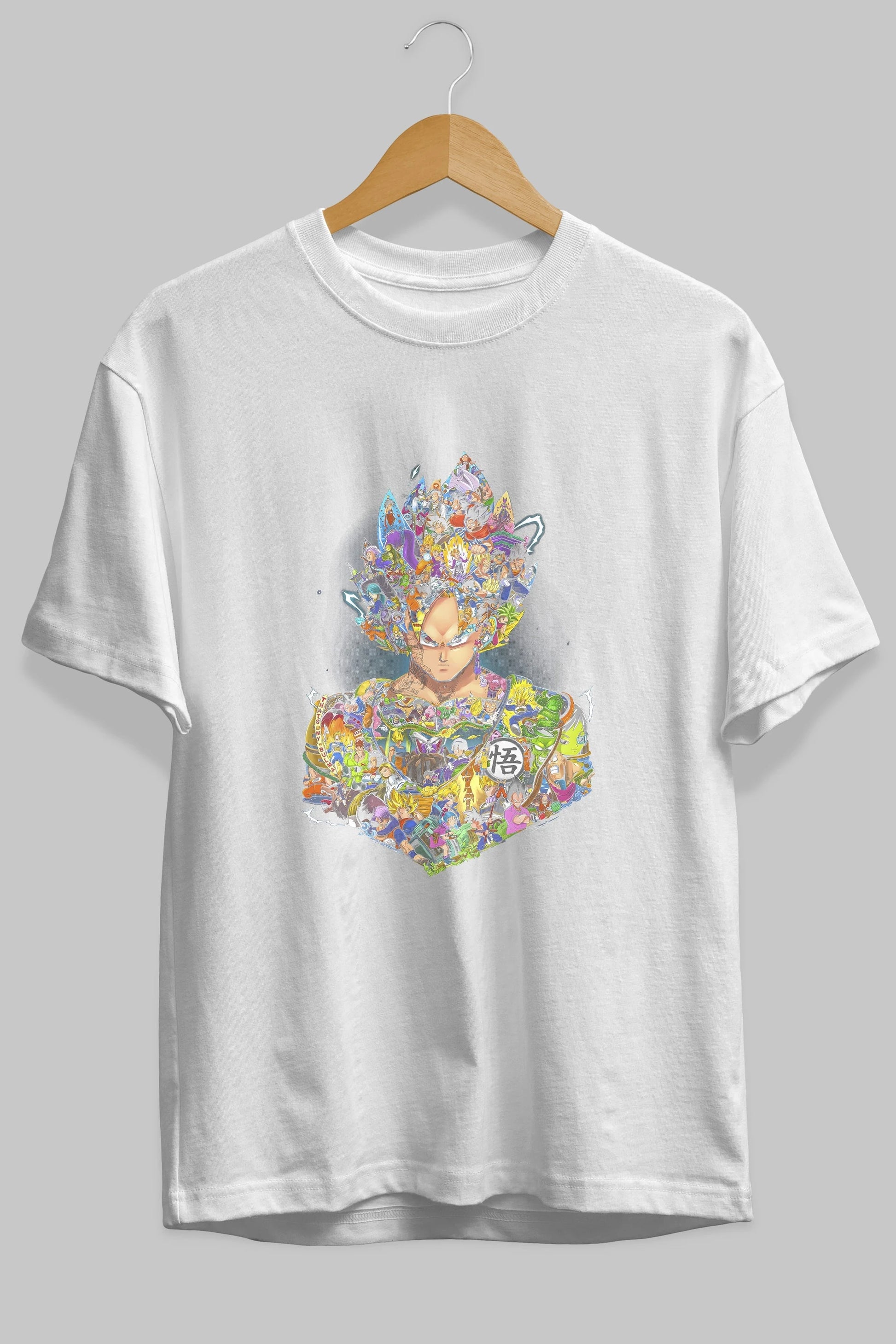 DRAGON BALL ART Anime Ön Baskılı Oversize t-shirt %100 pamuk Erkek Kadın Unisex