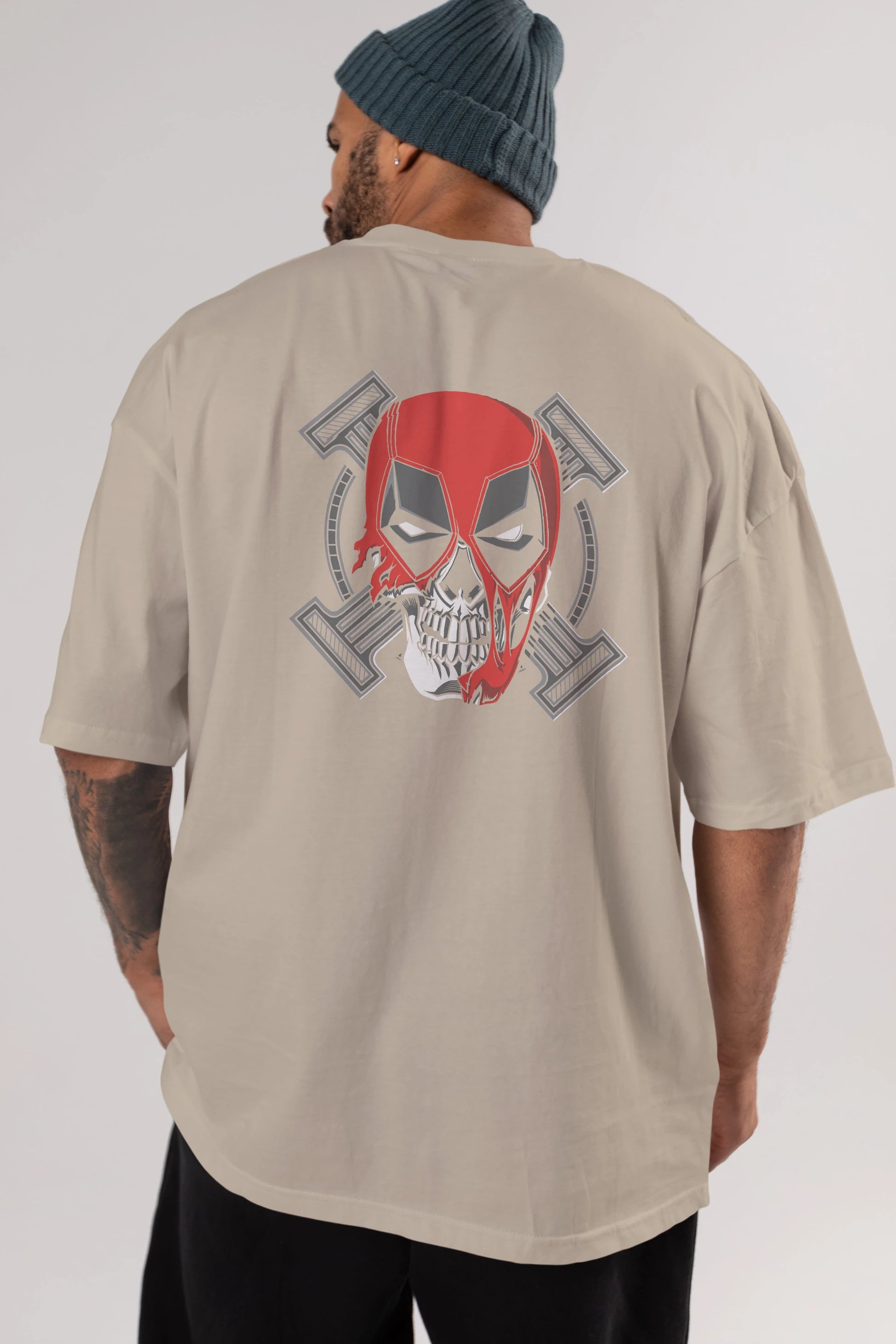 Deadpool (7) Arka Baskılı Oversize t-shirt Erkek Kadın Unisex %100 Pamuk Bisiklet Yaka tişort