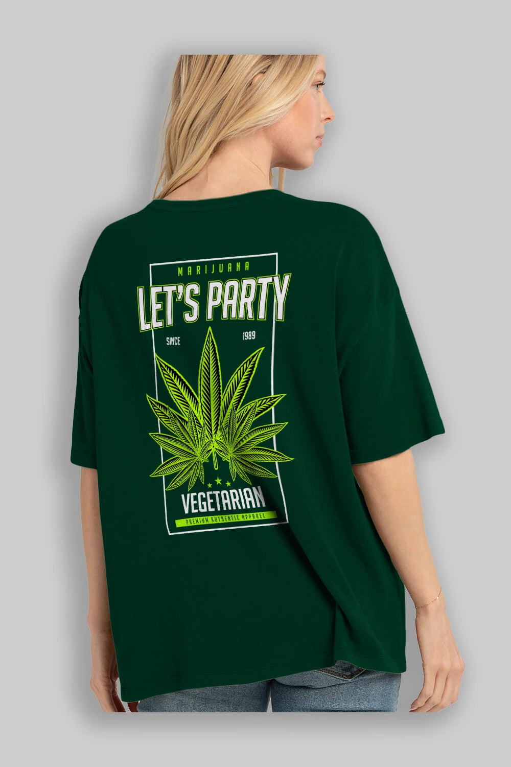 Lets Party Arka Baskılı Oversize t-shirt Erkek Kadın Unisex