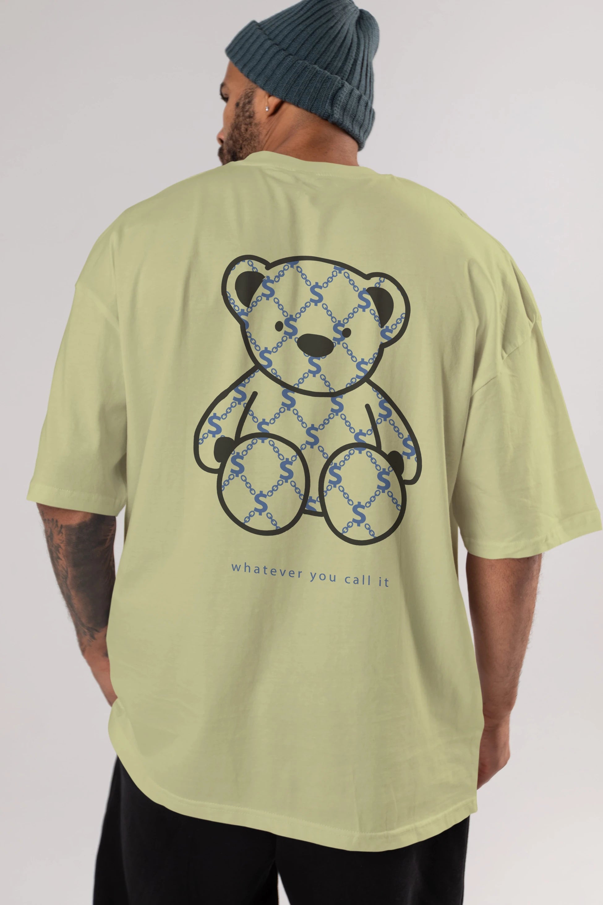 Whatever you Bear Arka Baskılı Oversize t-shirt Erkek Kadın Unisex