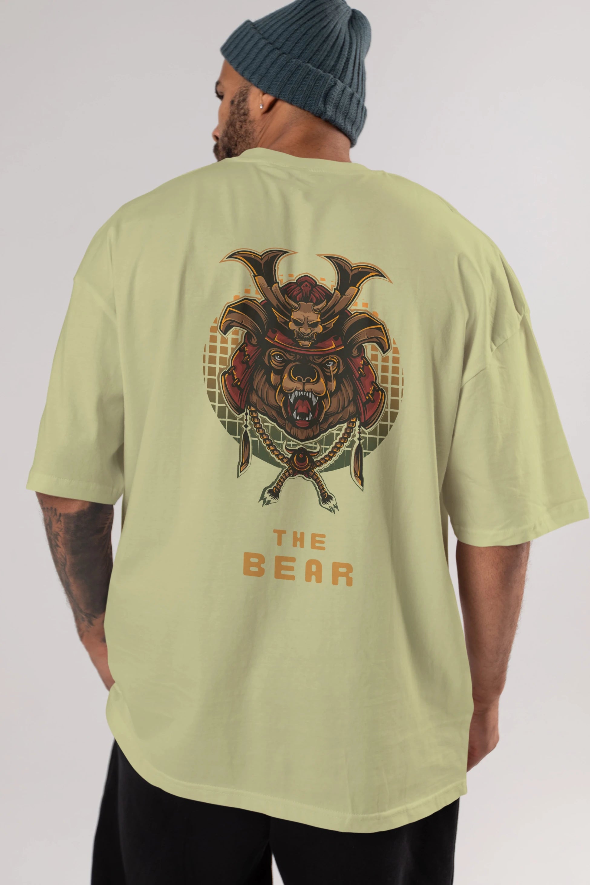 The Bear 2 Arka Baskılı Oversize t-shirt Erkek Kadın Unisex