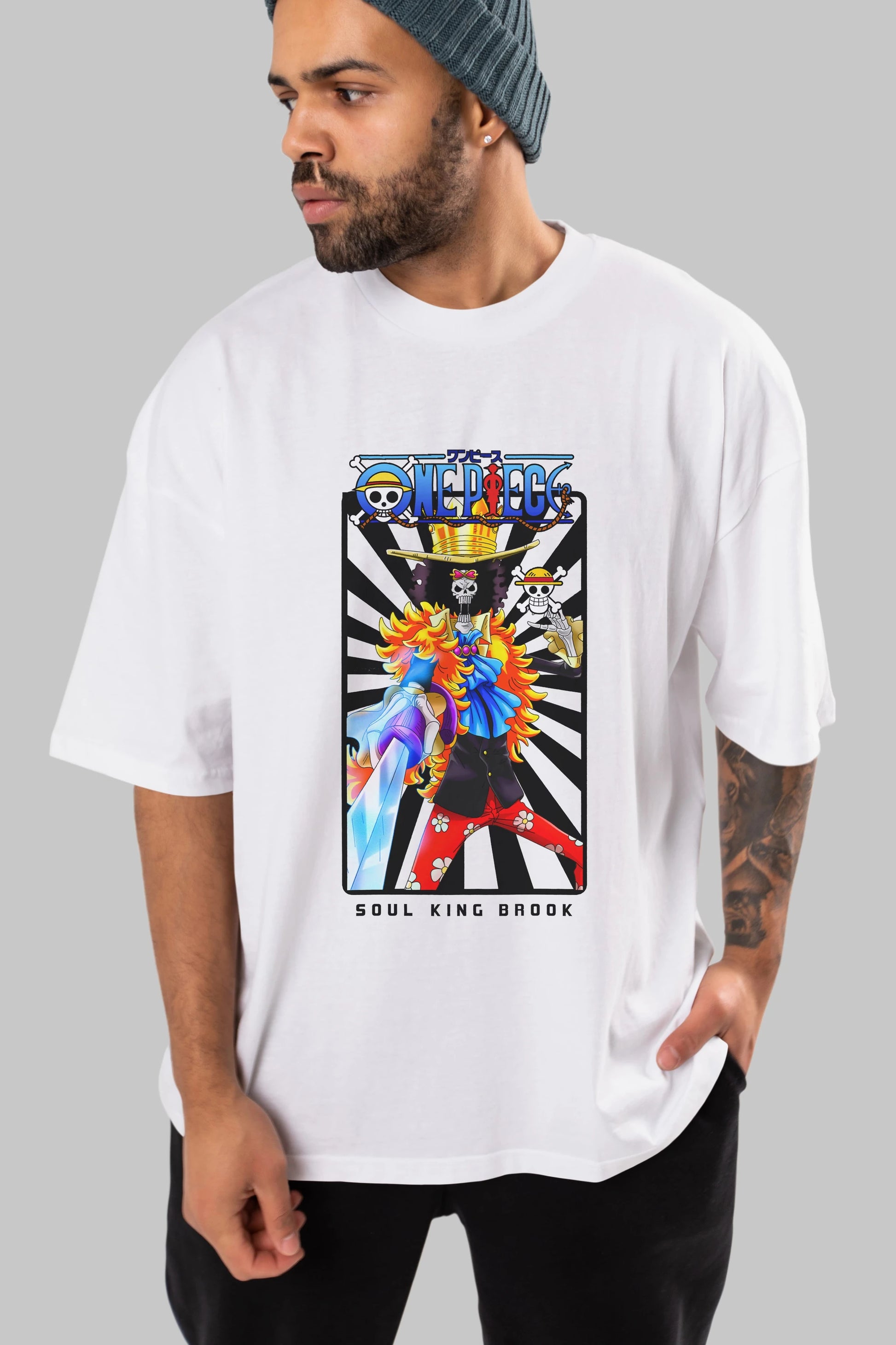 Brook Anime Ön Baskılı Oversize t-shirt Erkek Kadın Unisex