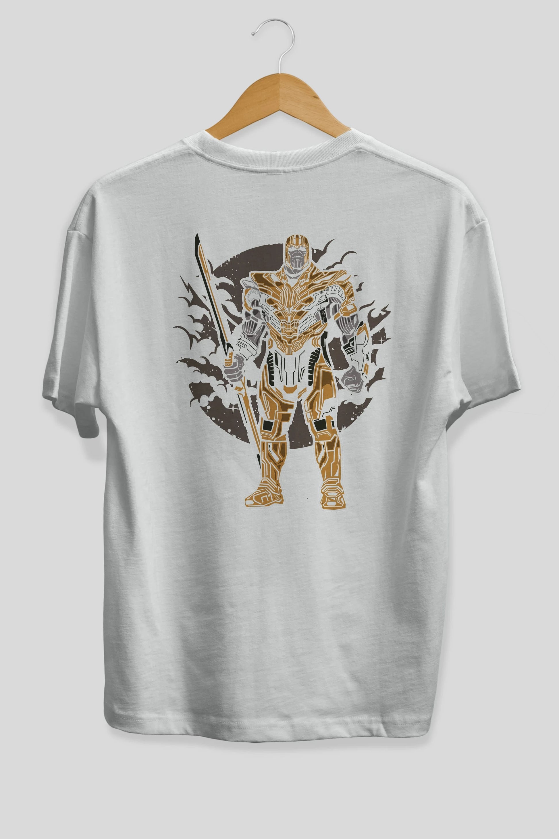 Thanos Arka Baskılı Oversize t-shirt Erkek Kadın Unisex %100 Pamuk
