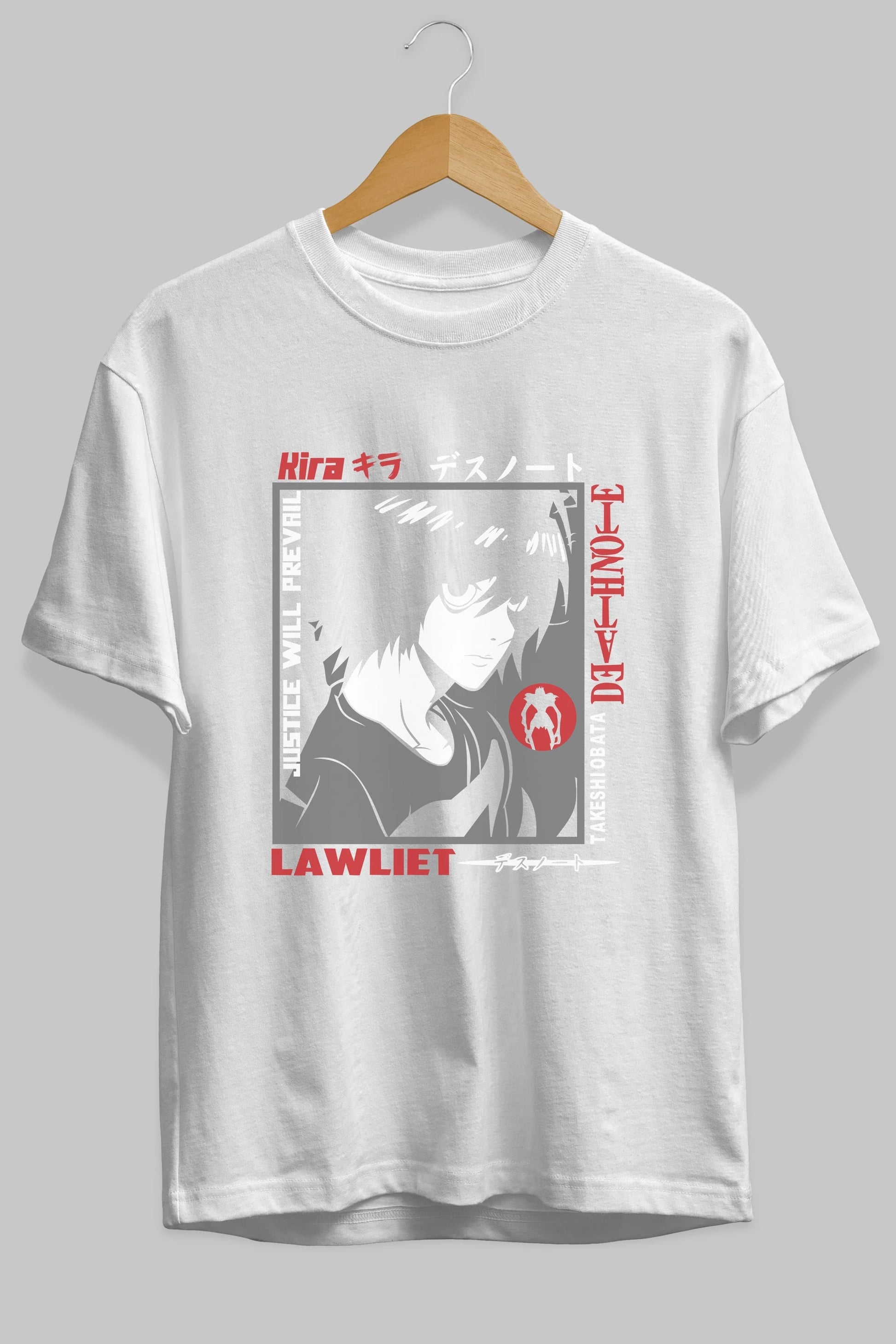 DEATH NOTE Anime Ön Baskılı Oversize t-shirt %100 pamuk Erkek Kadın Unisex