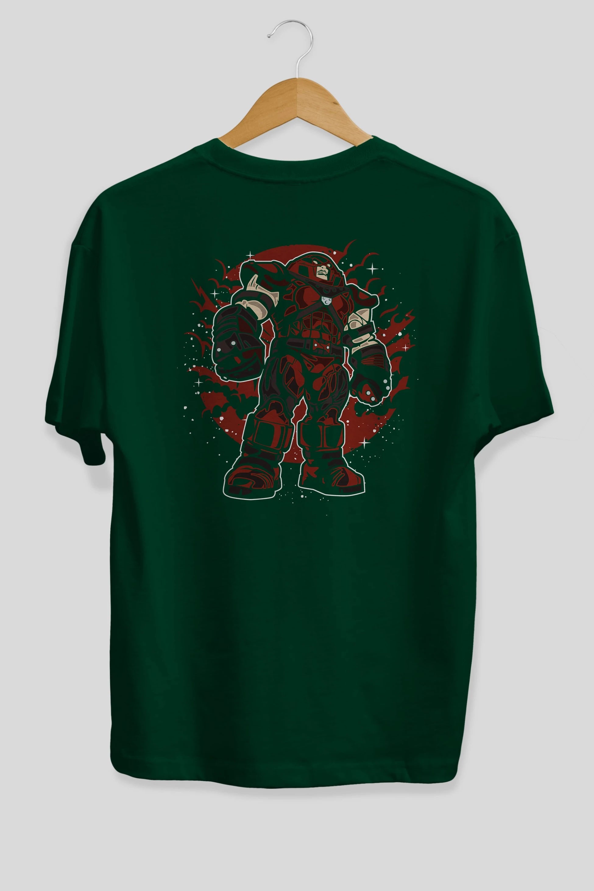 JUGERNAUT Arka Baskılı Oversize t-shirt Erkek Kadın Unisex %100 Pamuk