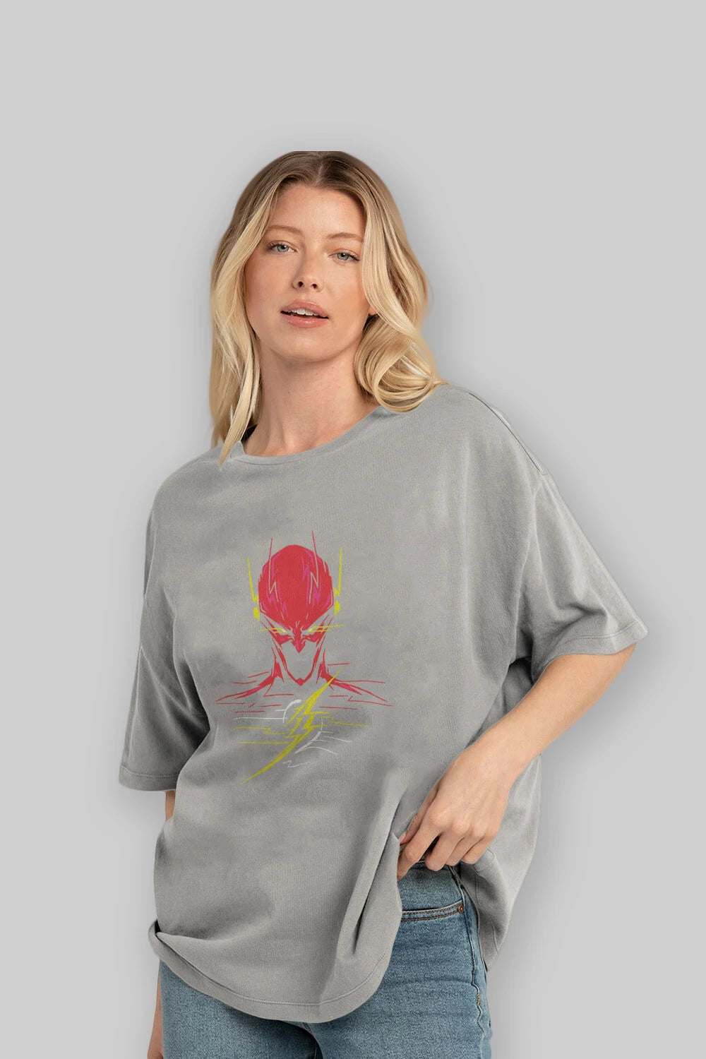 Flash Avengers (2) Ön Baskılı Oversize t-shirt Erkek Kadın Unisex %100 Pamuk Bisiklet Yaka tişort