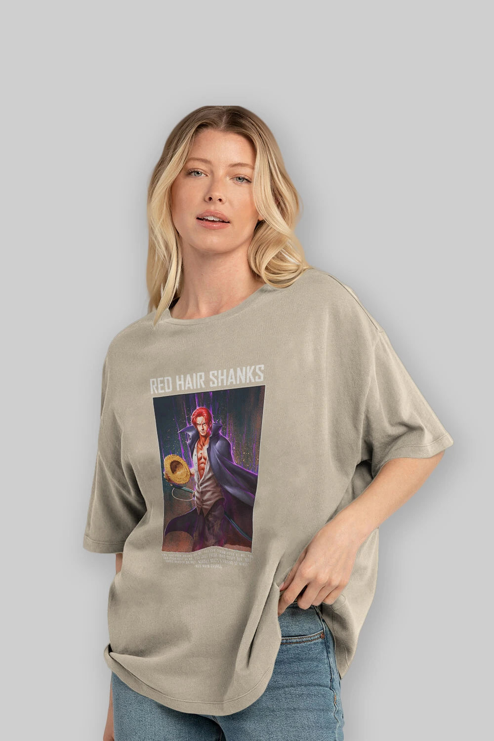 Shanks Anime Ön Baskılı Oversize t-shirt Erkek Kadın Unisex