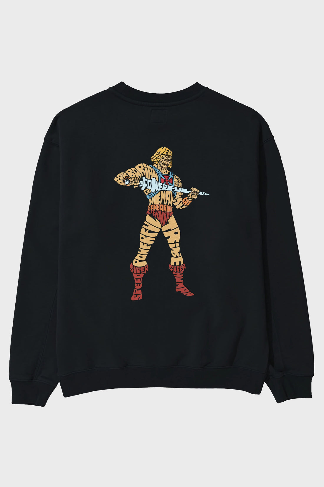 Heman Arka Baskılı Oversize Sweatshirt Erkek Kadın Unisex