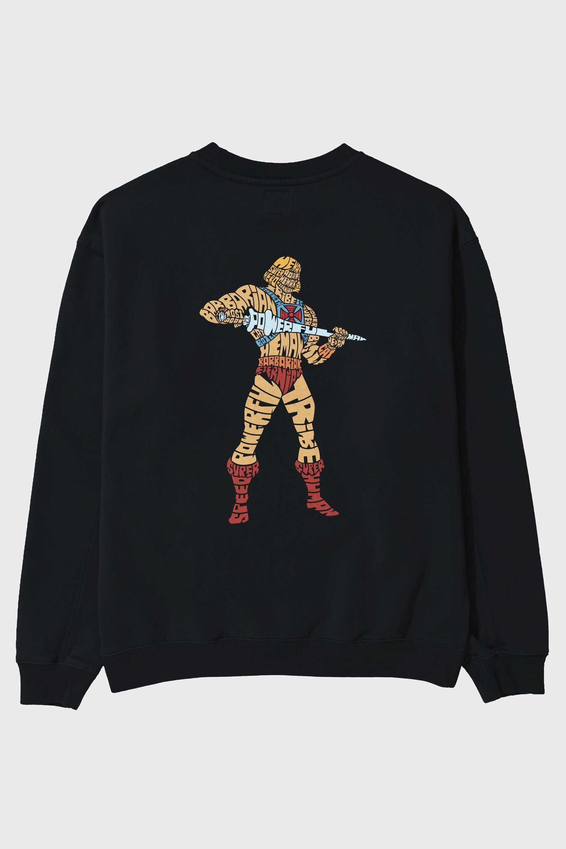 Heman Arka Baskılı Oversize Sweatshirt Erkek Kadın Unisex