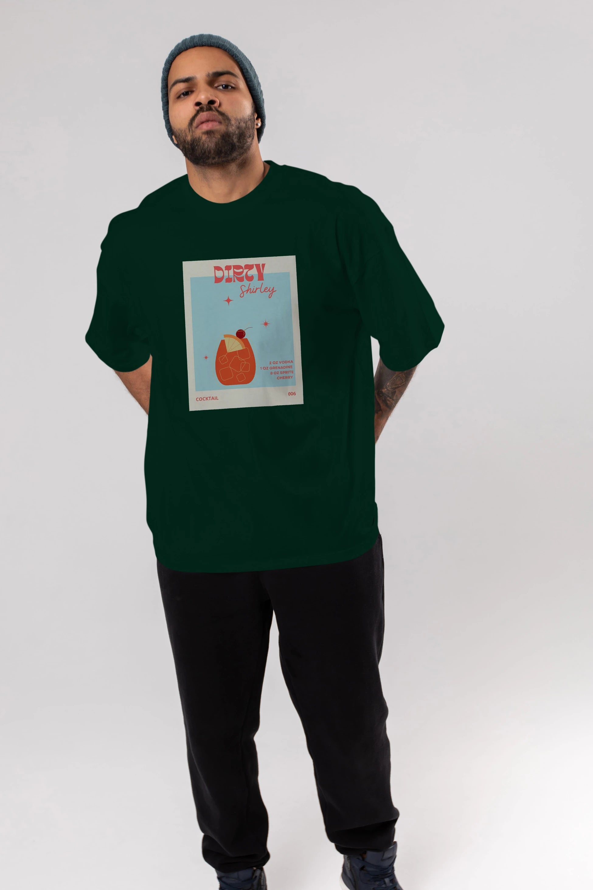 Dirty Shirley Ön Baskılı Oversize t-shirt Erkek Kadın Unisex %100 Pamuk Bisiklet Yaka tişort