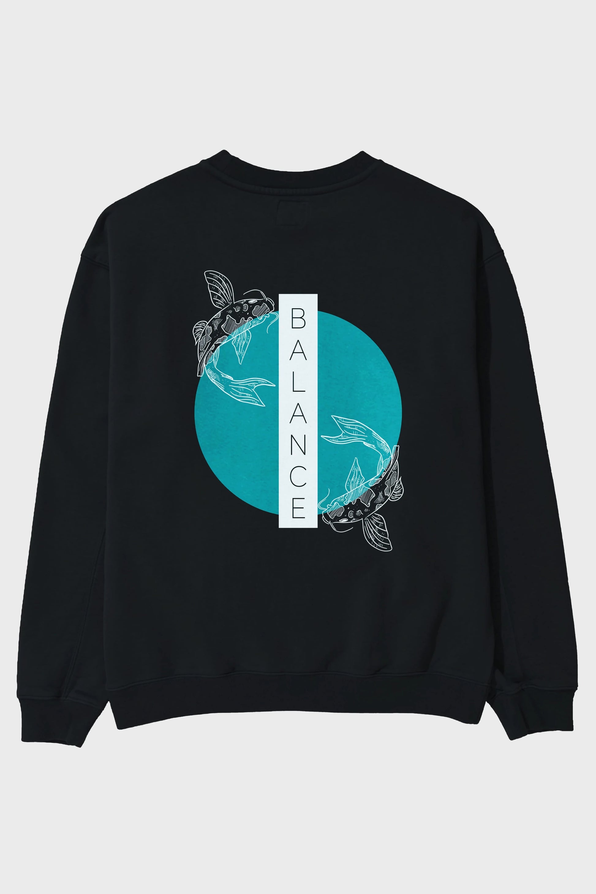 Balance 2 Yazılı Arka Baskılı Oversize Sweatshirt Erkek Kadın Unisex