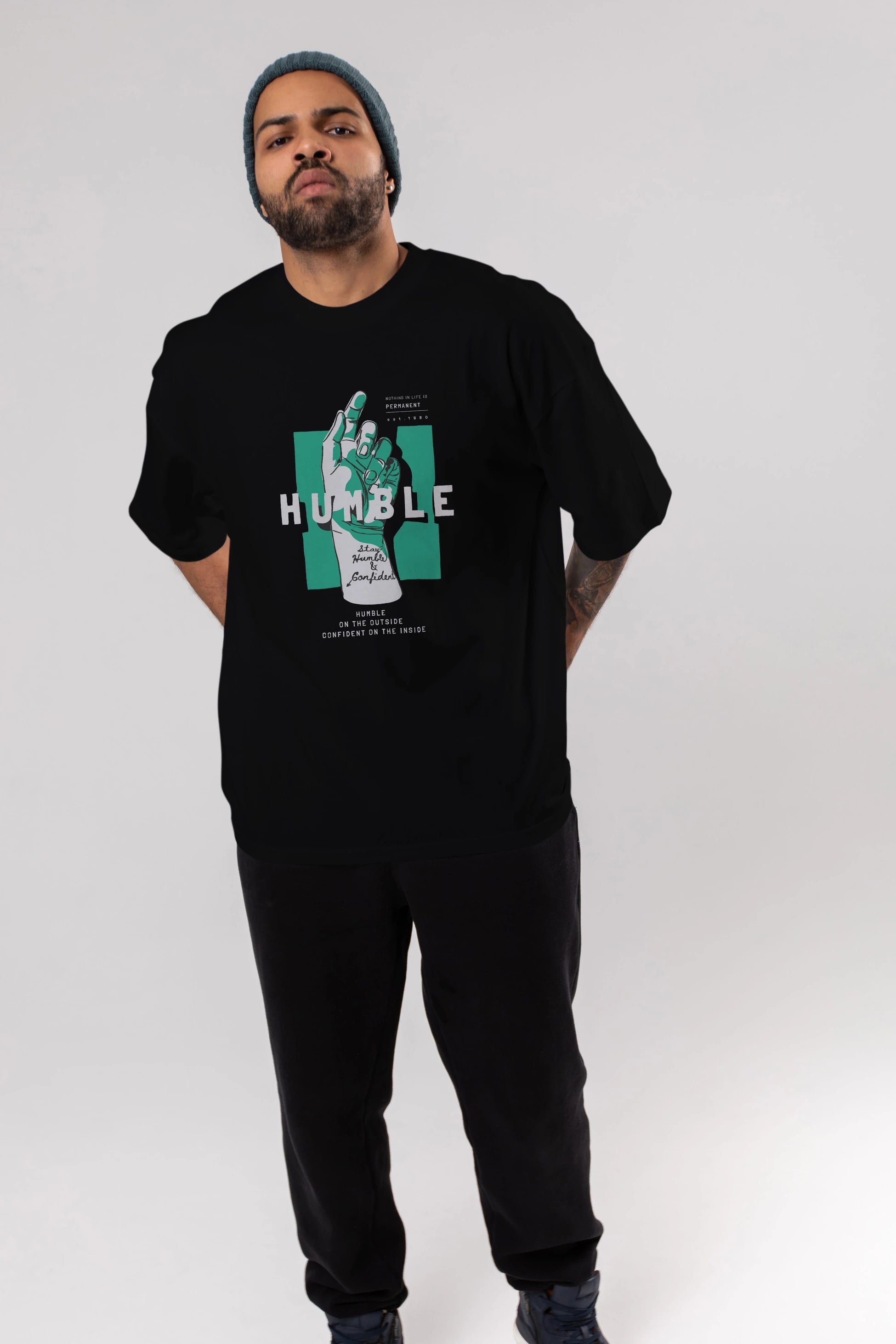 Humble Ön Baskılı Oversize t-shirt Erkek Kadın Unisex