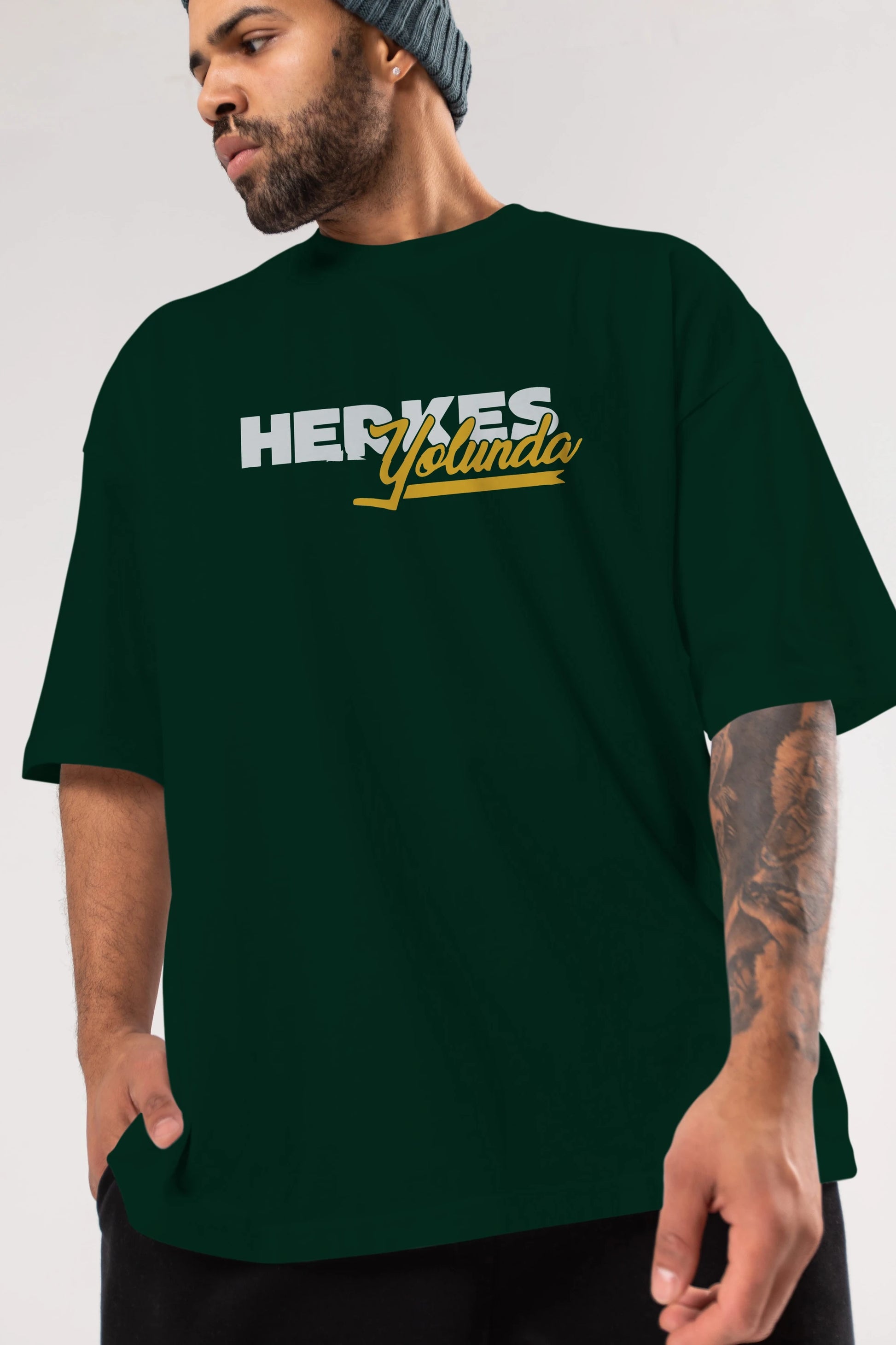Herkes Yolunda Ön Baskılı Oversize t-shirt %100 pamuk Erkek Kadın Unisex