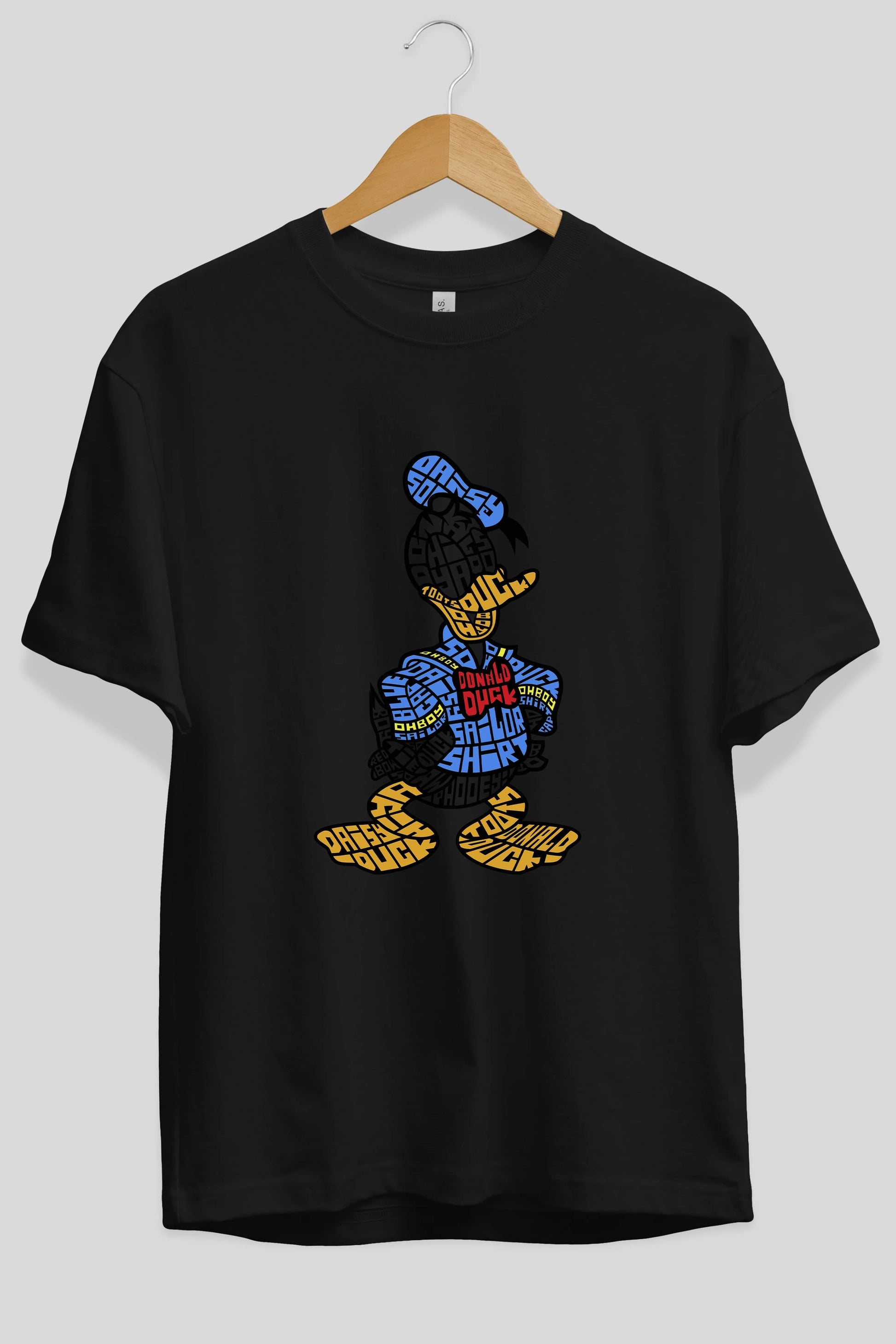 Donald Ön Baskılı Oversize t-shirt %100 pamuk Erkek Kadın Unisex