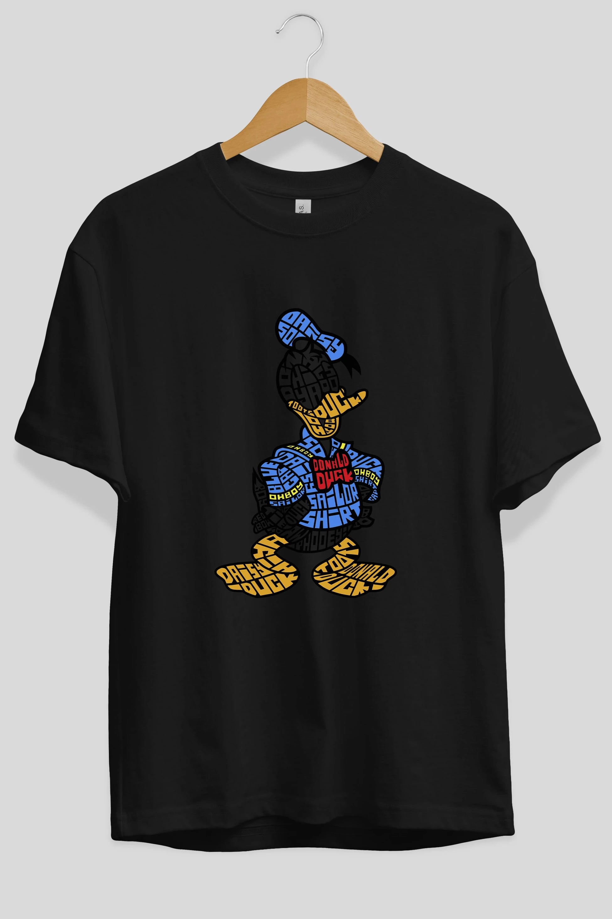 Donald Ön Baskılı Oversize t-shirt %100 pamuk Erkek Kadın Unisex