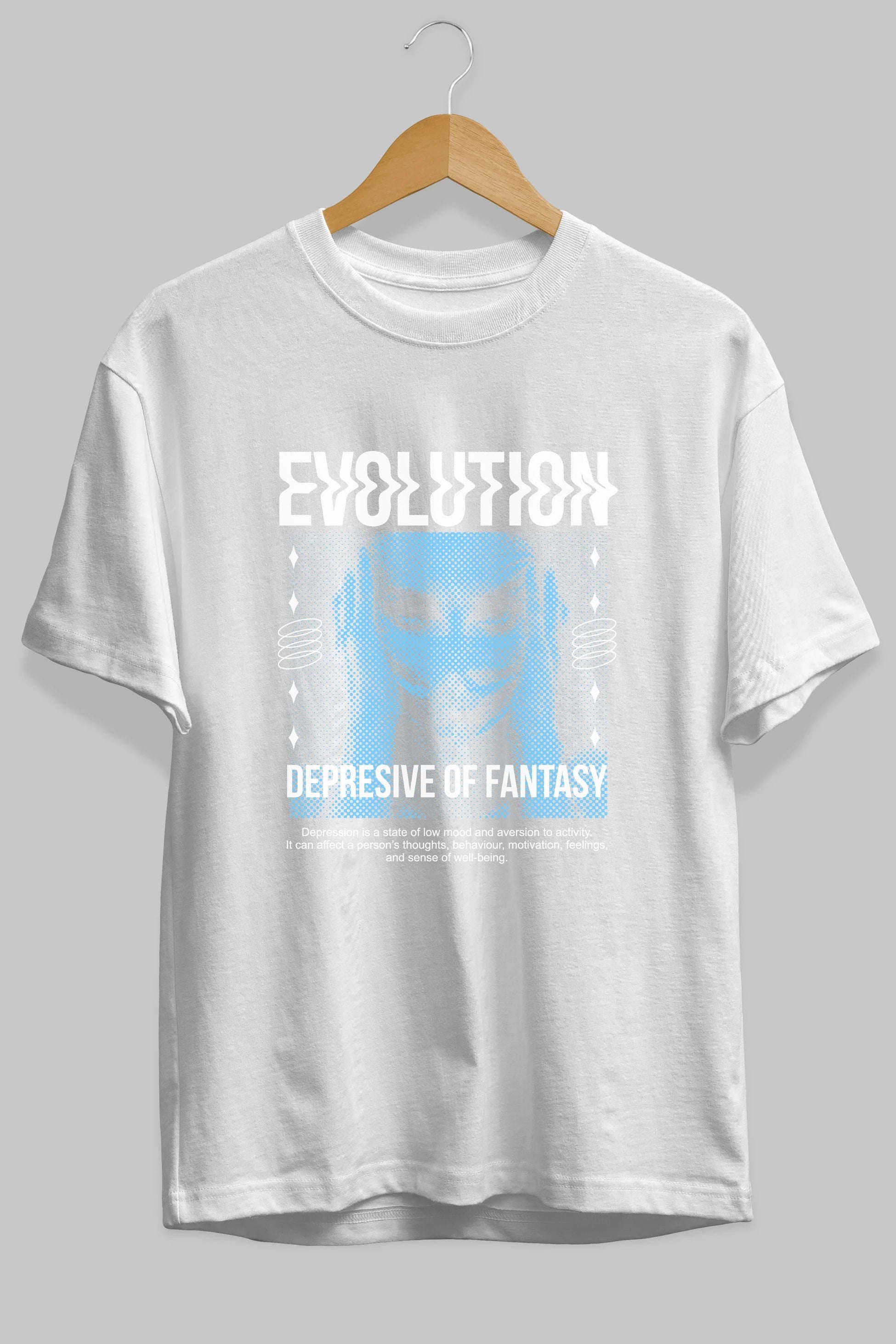 Evolution Ön Baskılı Oversize t-shirt Erkek Kadın Unisex