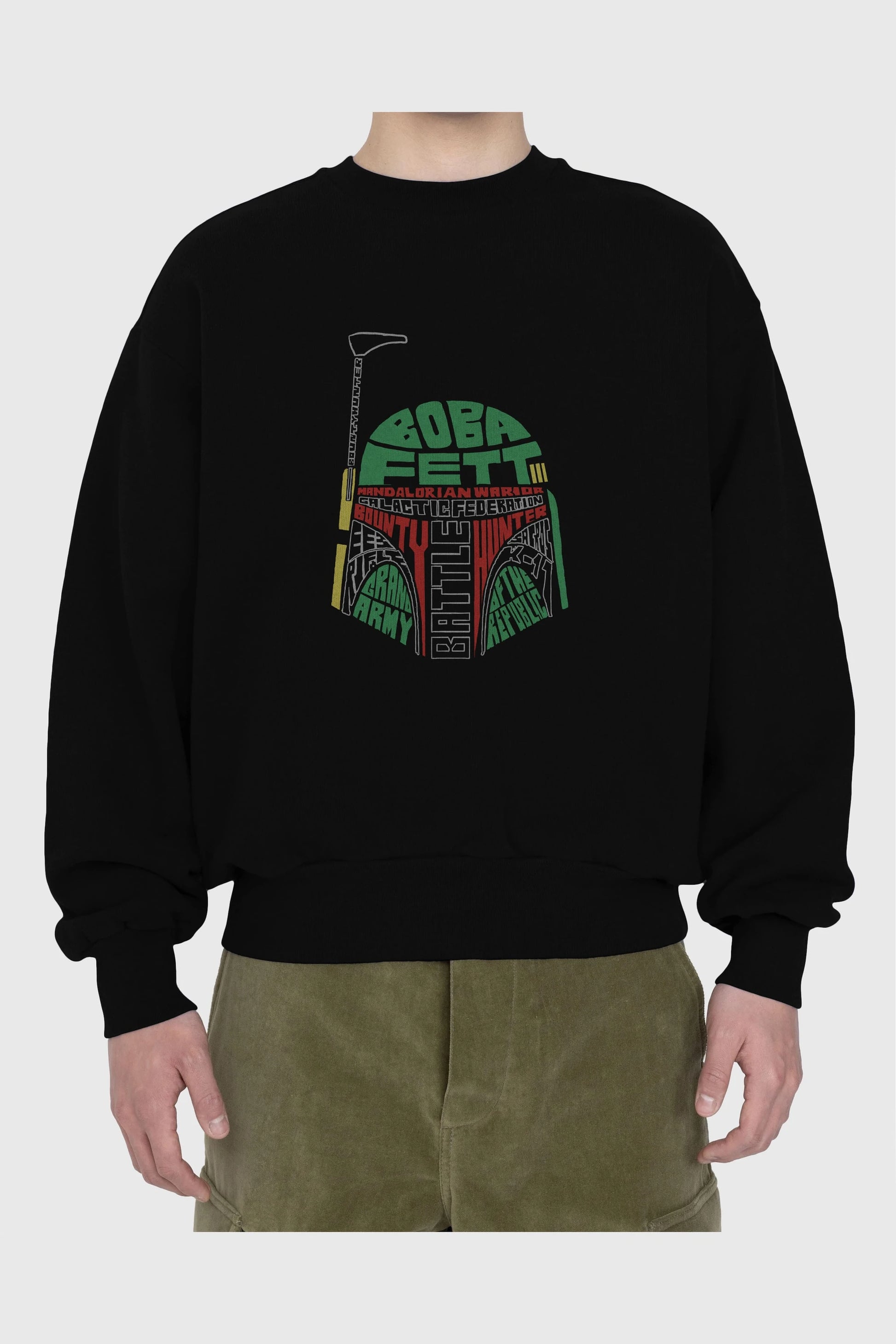 Boba Fett (2) Ön Baskılı Oversize Sweatshirt Erkek Kadın Unisex