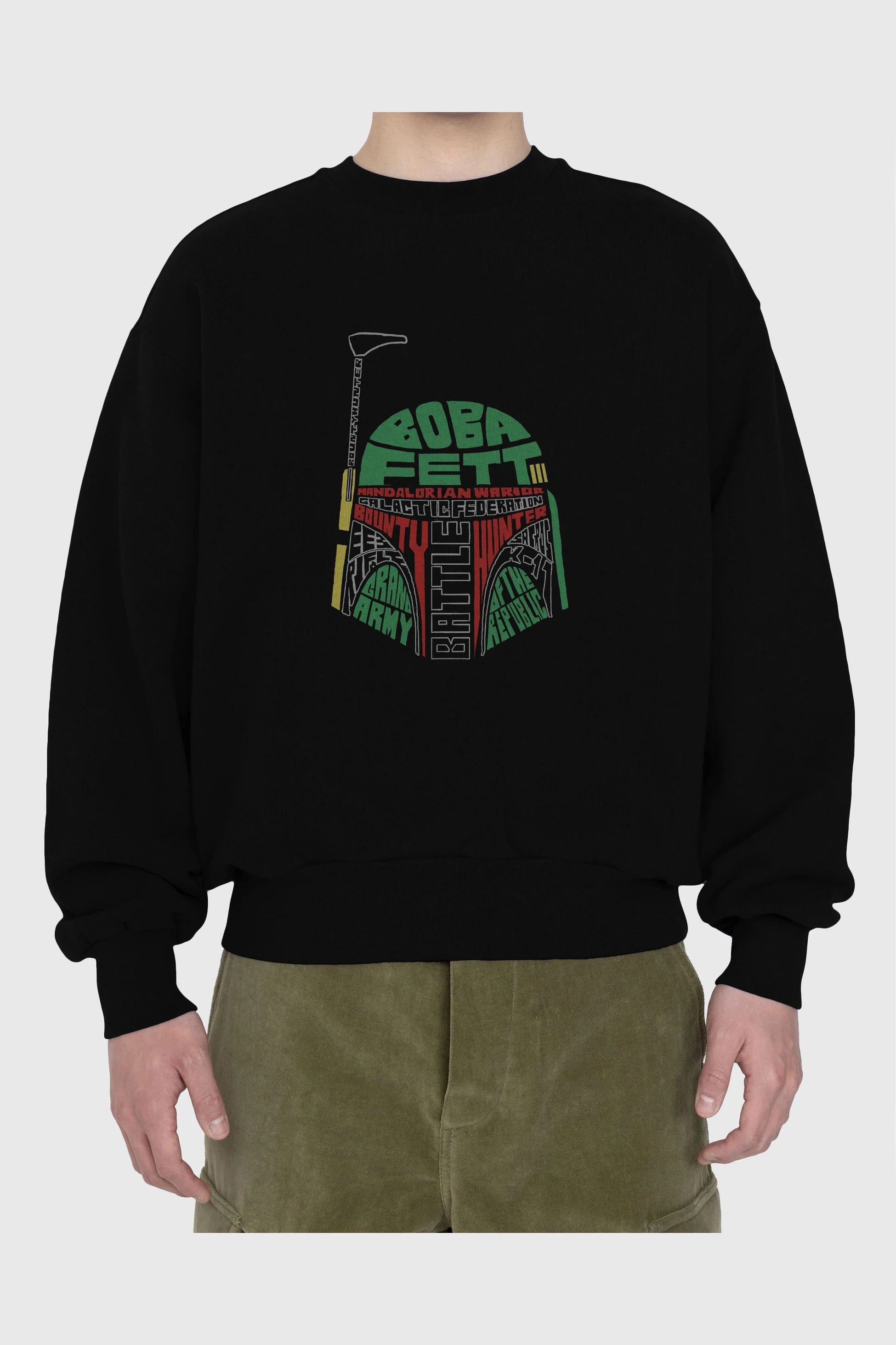 Boba Fett (2) Ön Baskılı Oversize Sweatshirt Erkek Kadın Unisex