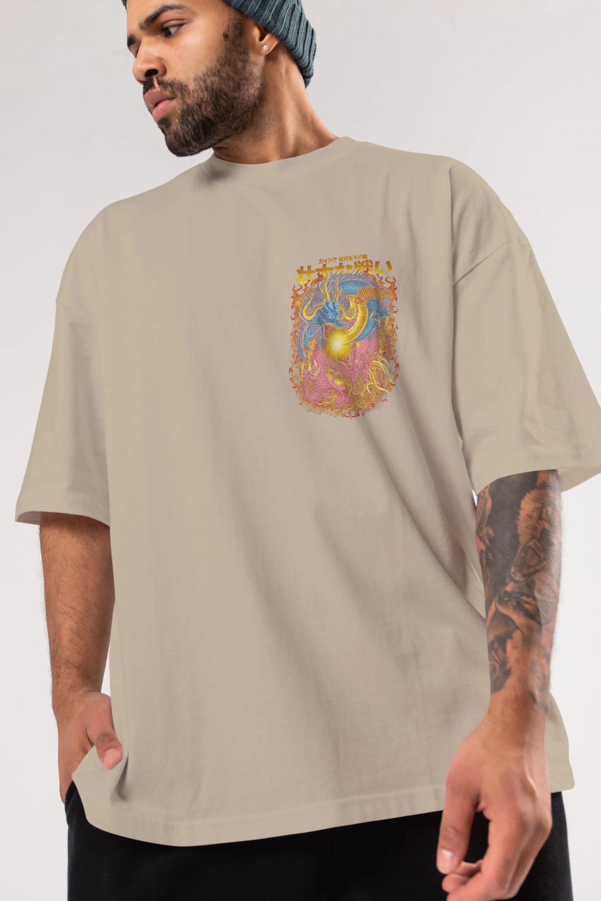 ONE PIECE (4) Ön Sol Baskılı Oversize t-shirt Erkek Kadın Unisex %100 Pamuk Bisiklet Yaka tişort