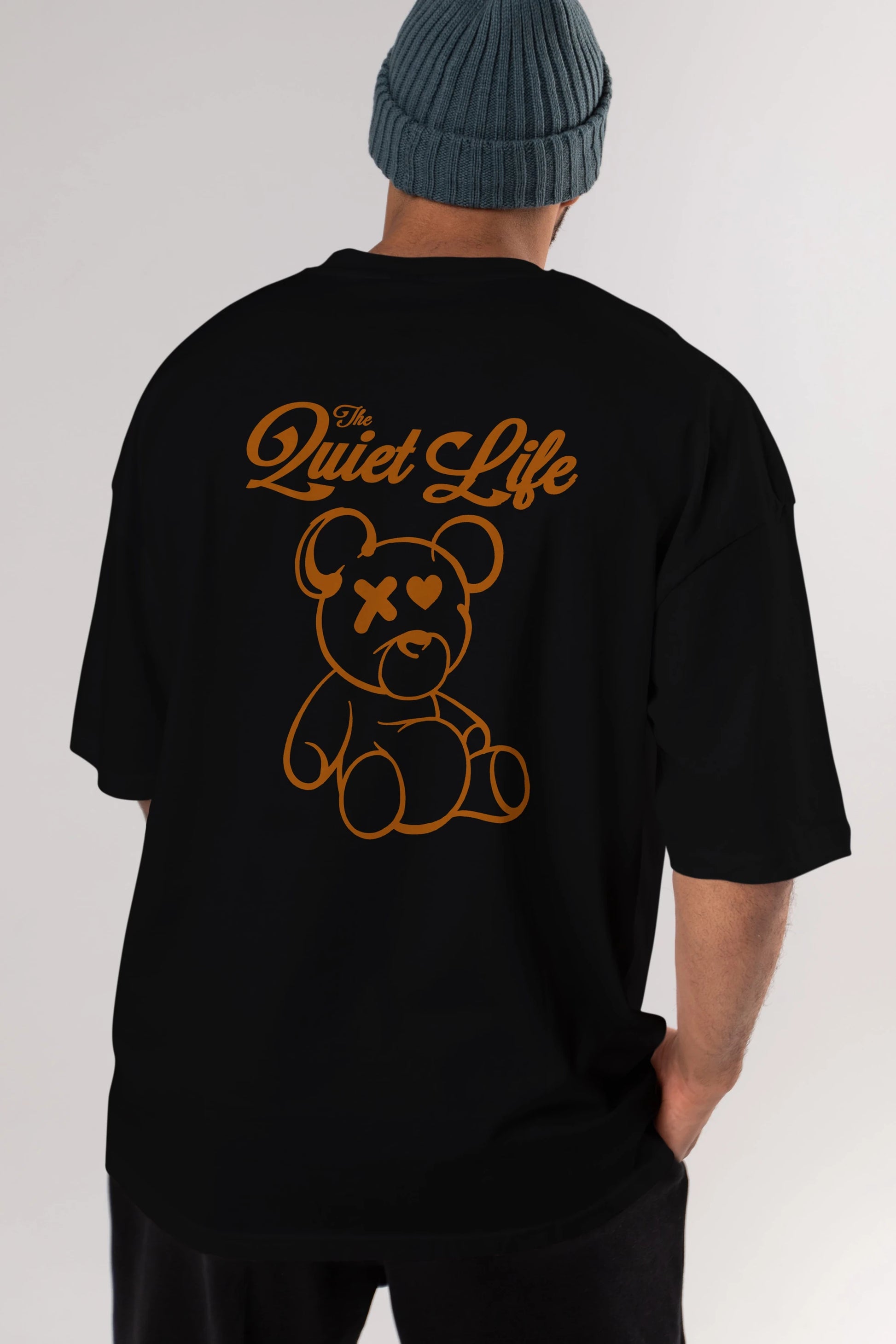 The Life Bear Arka Baskılı Oversize t-shirt Erkek Kadın Unisex