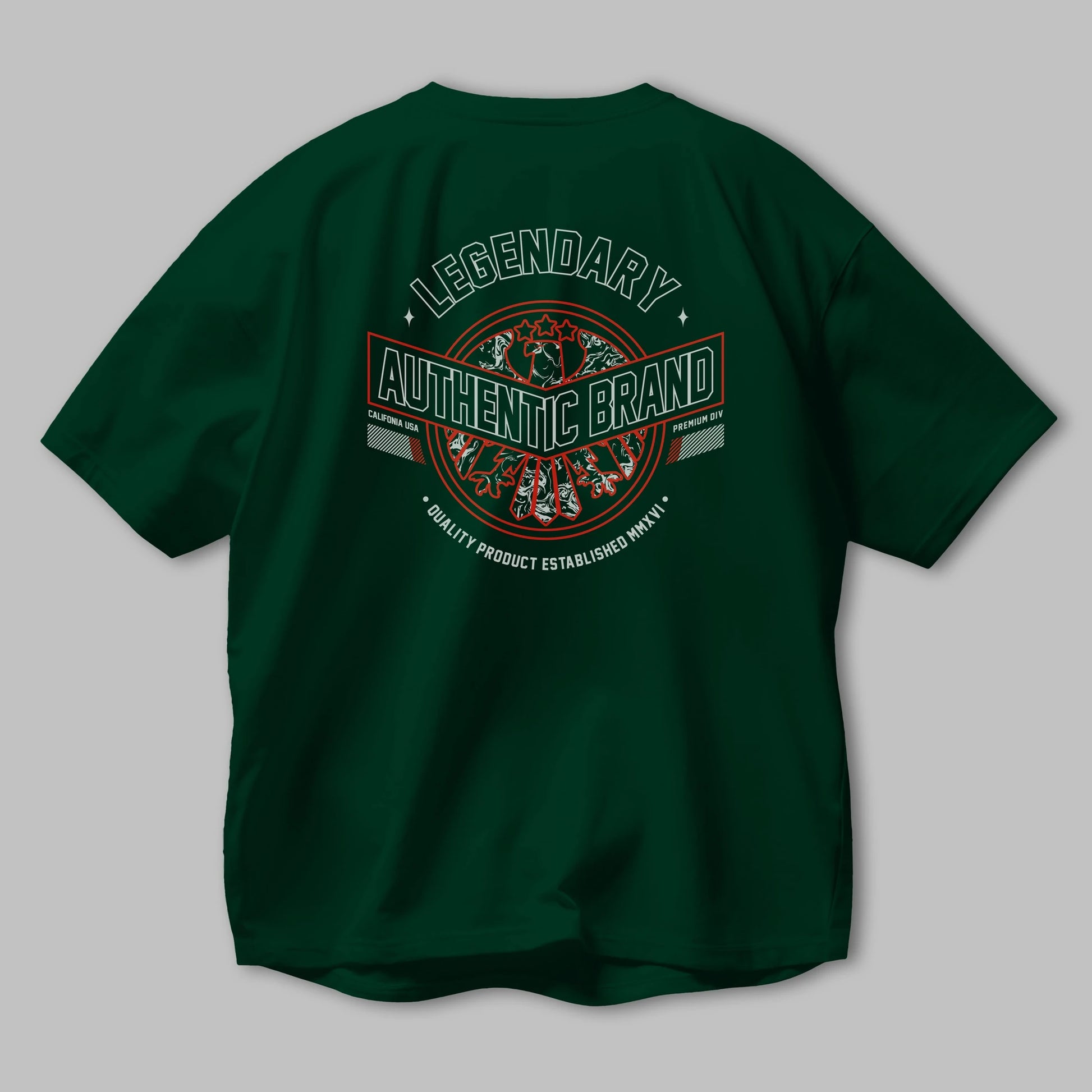 Legendary Brand Arka Baskılı Oversize t-shirt Erkek Kadın Unisex