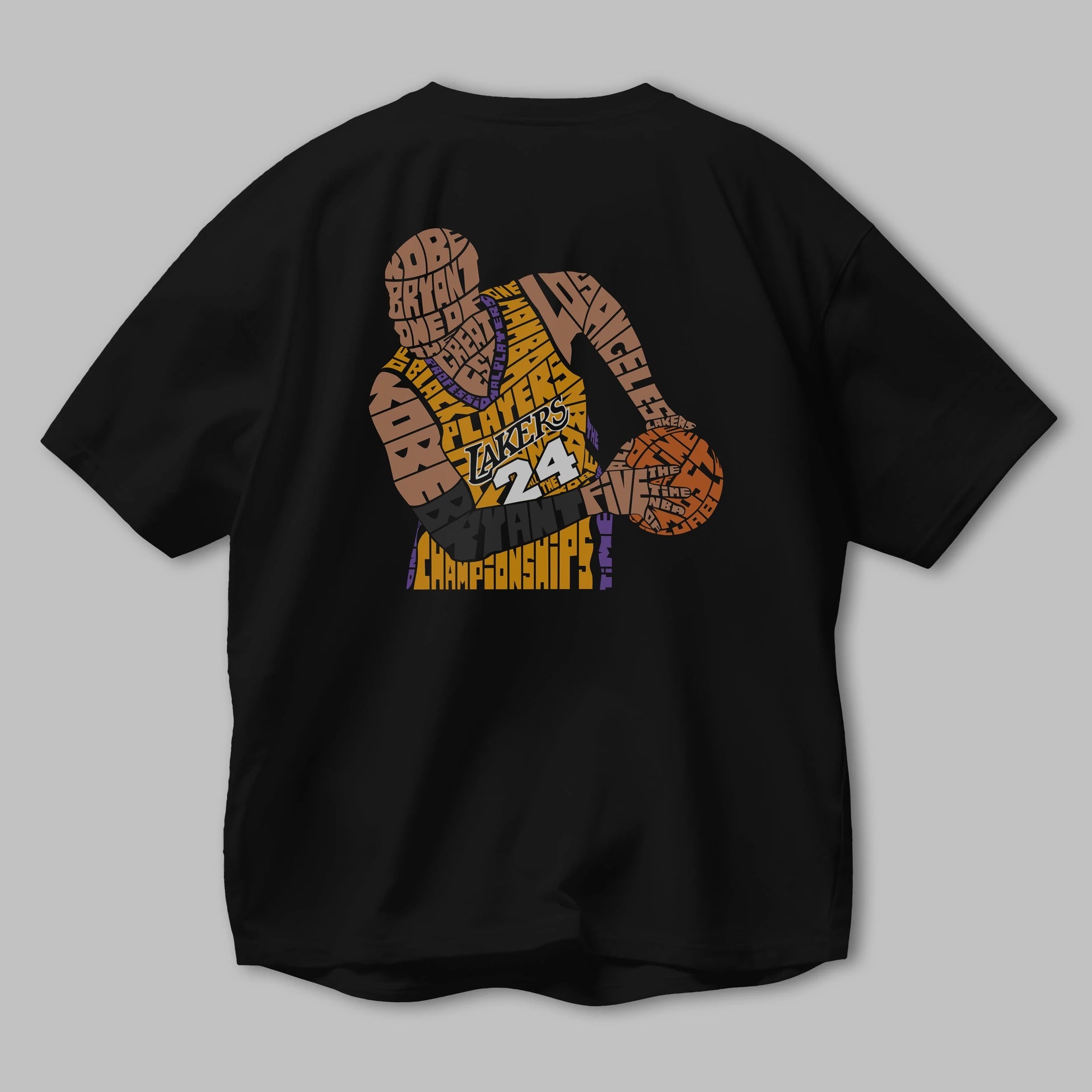 Kobe Bryant Arka Baskılı Oversize t-shirt %100 pamuk Erkek Kadın Unisex