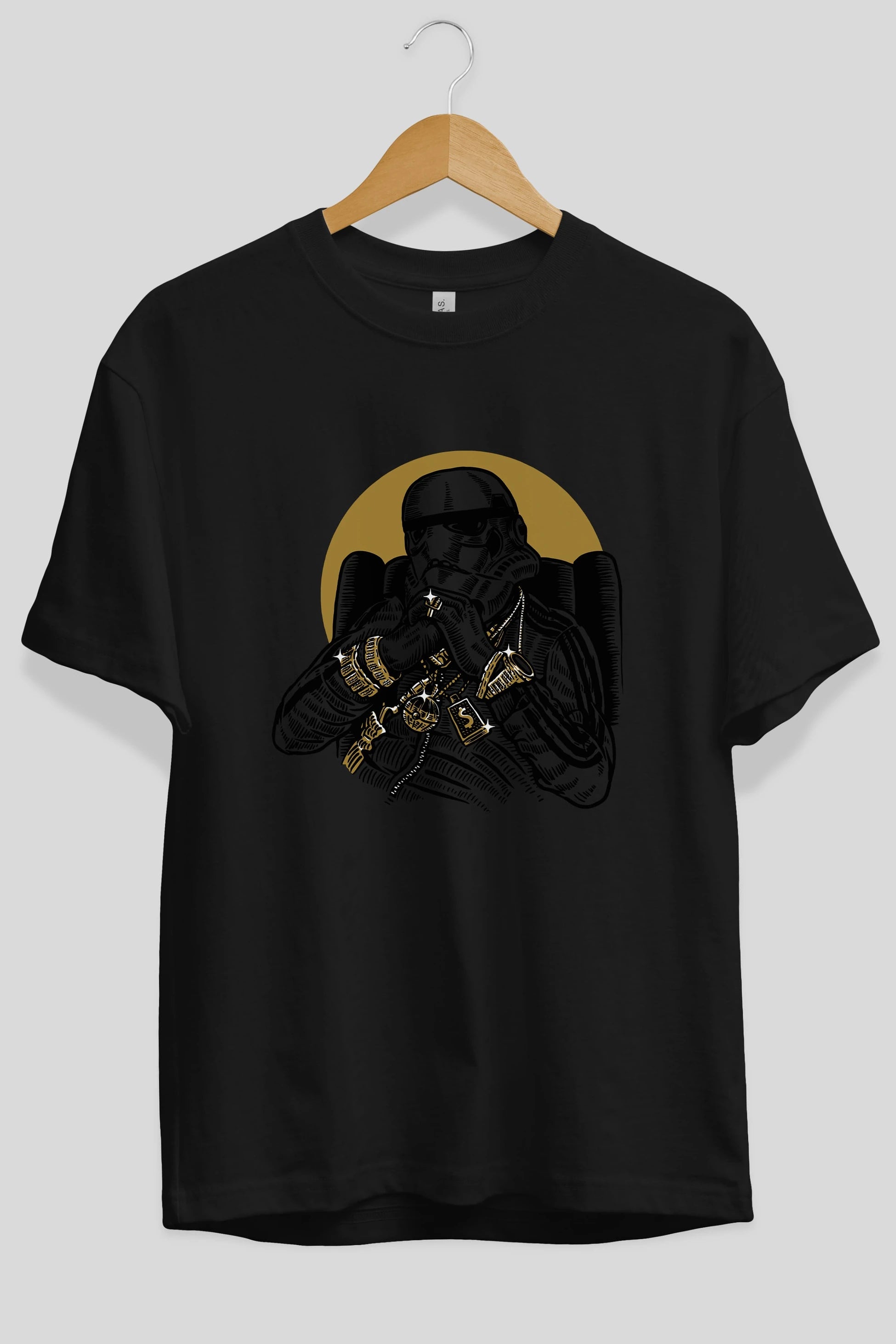 Trooper Dee Jay Ön Baskılı Oversize t-shirt Erkek Kadın Unisex %100 Pamuk tişort