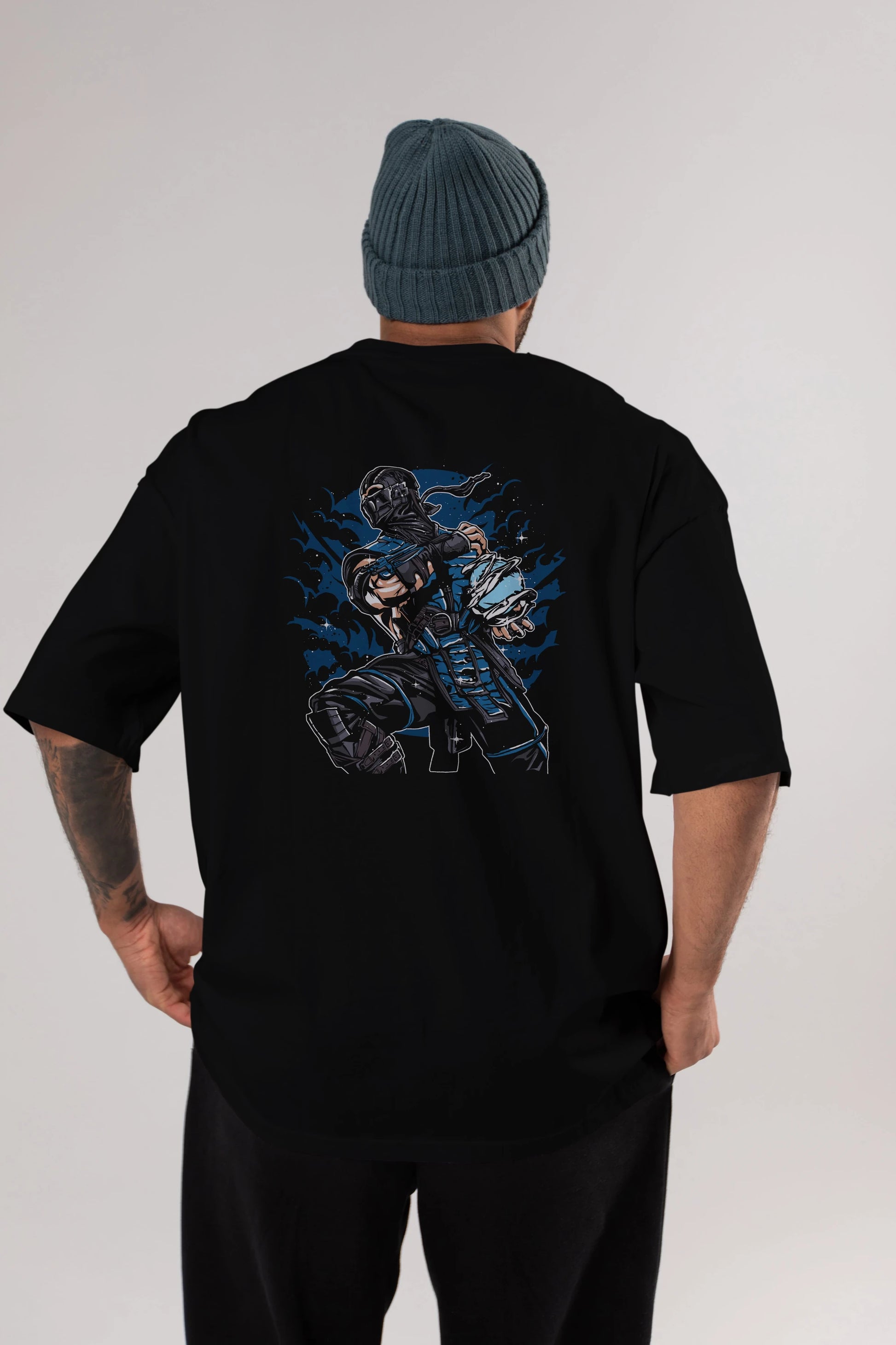 Sub Zero Arka Baskılı Oversize t-shirt Erkek Kadın Unisex %100 Pamuk