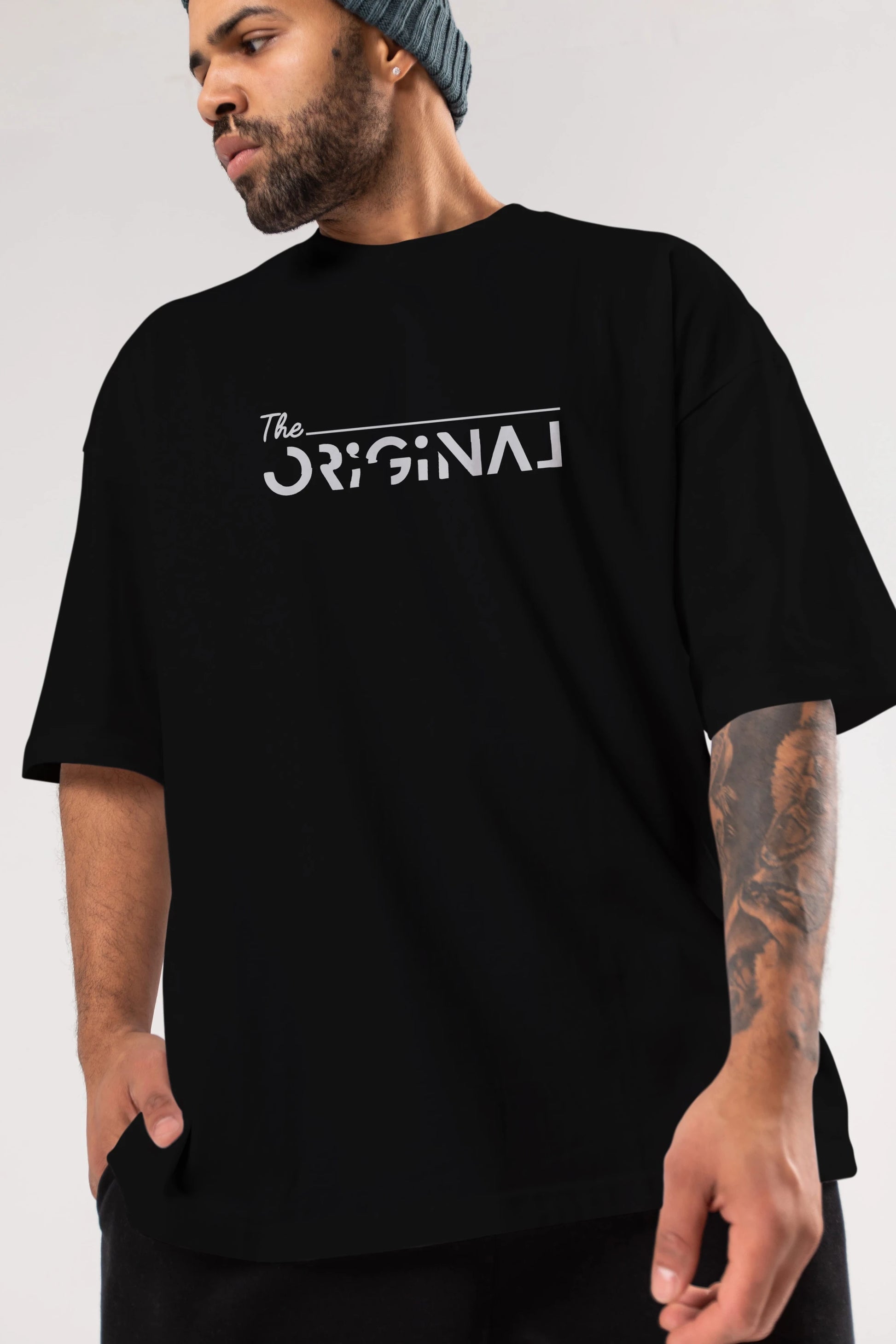 The Original Ön Baskılı Oversize t-shirt %100 pamuk Erkek Kadın Unisex