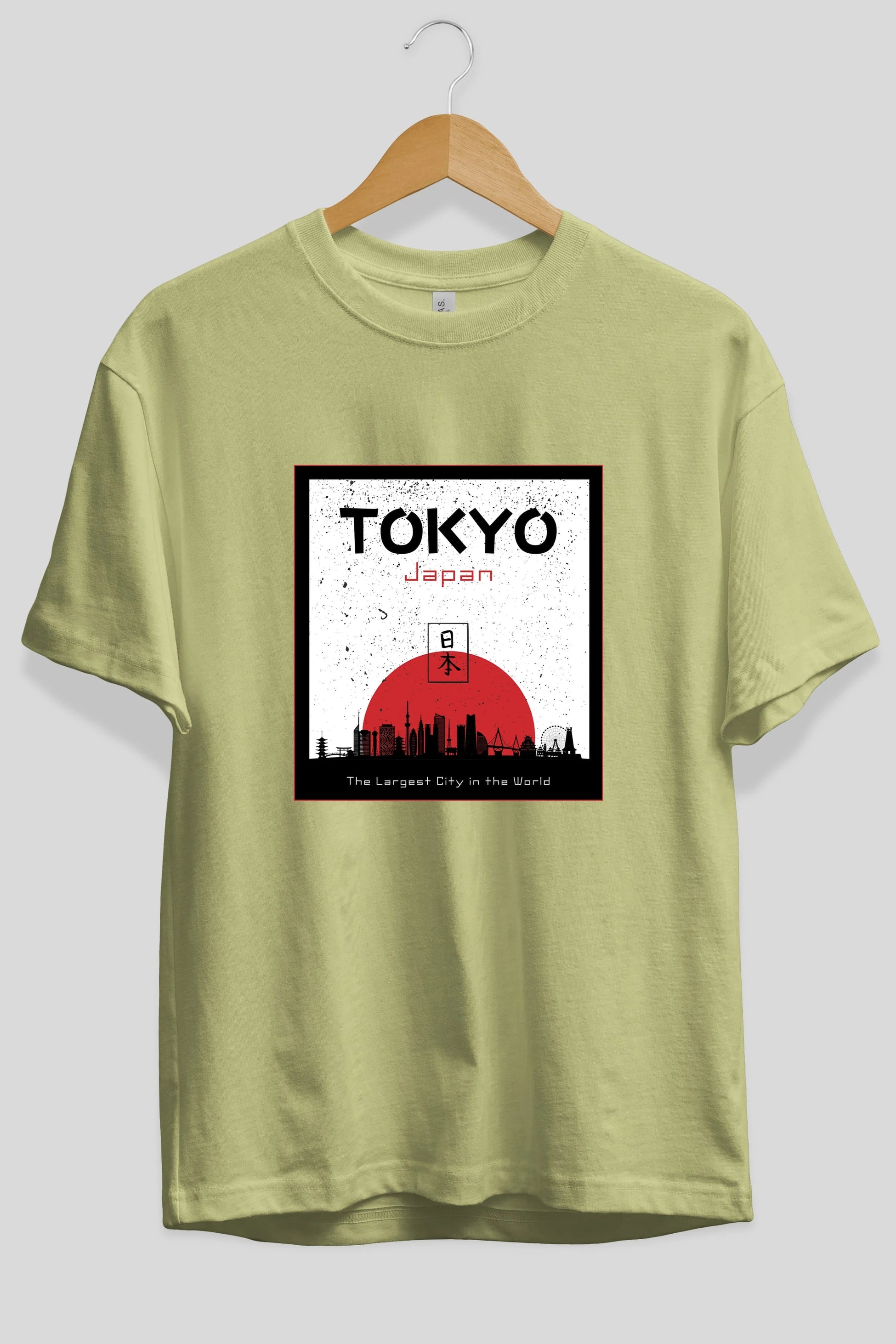 Tokyo Japan Yazılı Ön Baskılı Oversize t-shirt Erkek Kadın Unisex