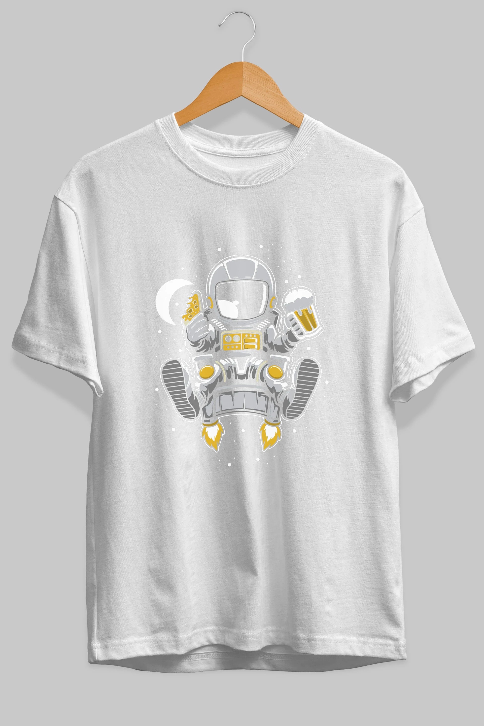 Astronaut Relax (2) Ön Baskılı Oversize t-shirt Erkek Kadın Unisex