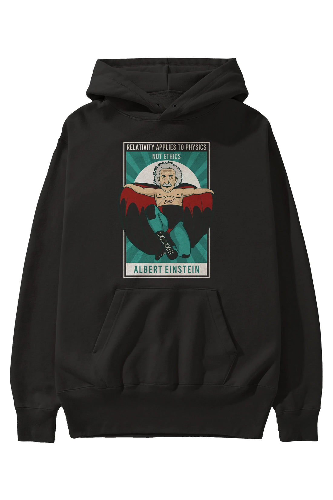Nacho Libre Einstein Ön Baskılı Hoodie Oversize Kapüşonlu Sweatshirt Erkek Kadın Unisex