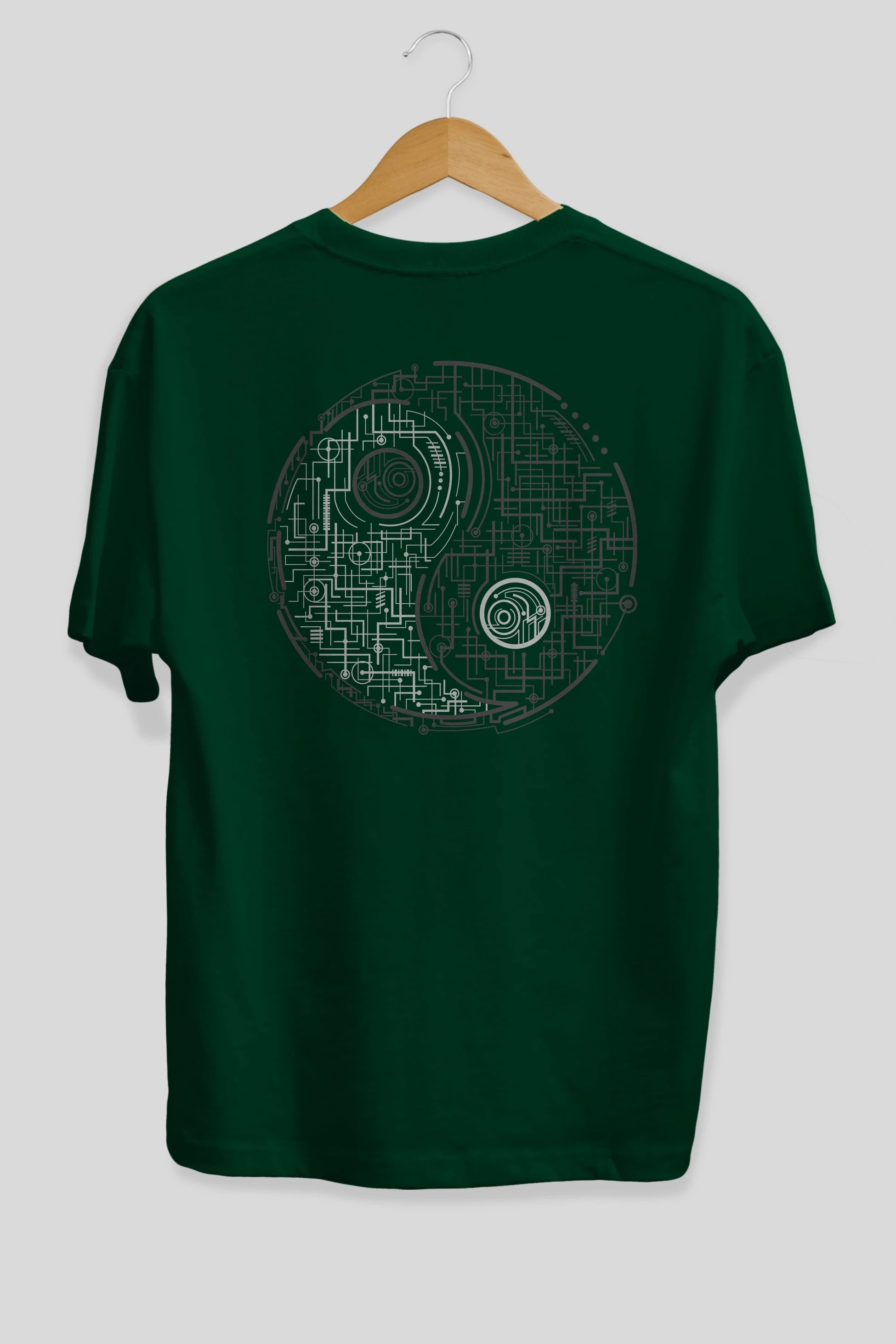 Electric Balance Arka Baskılı Oversize t-shirt %100 pamuk Erkek Kadın Unisex