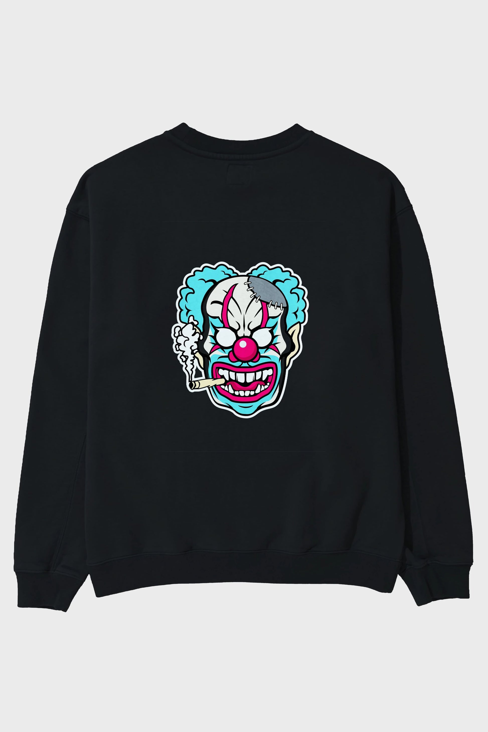 Clown Beast Arka Baskılı Oversize Sweatshirt Erkek Kadın Unisex