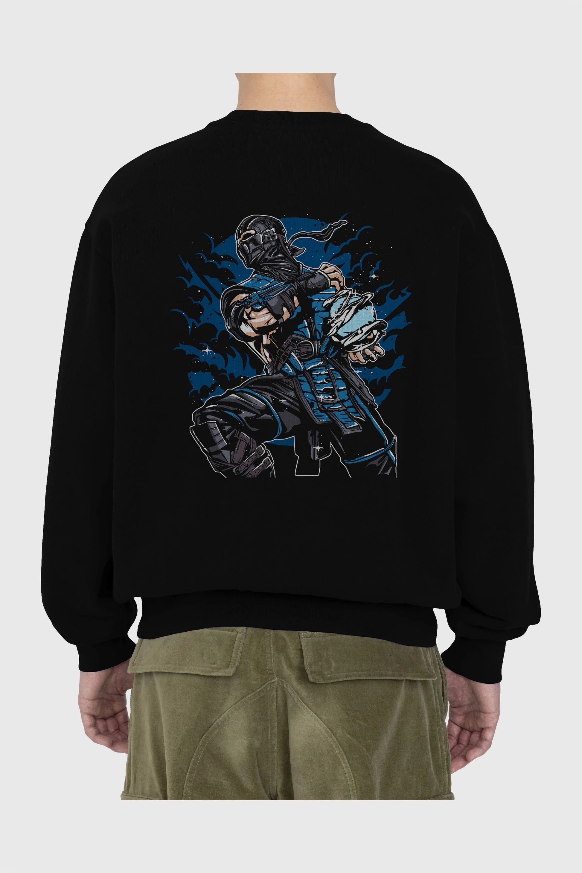 Sub Zero Arka Baskılı Oversize Sweatshirt Erkek Kadın Unisex