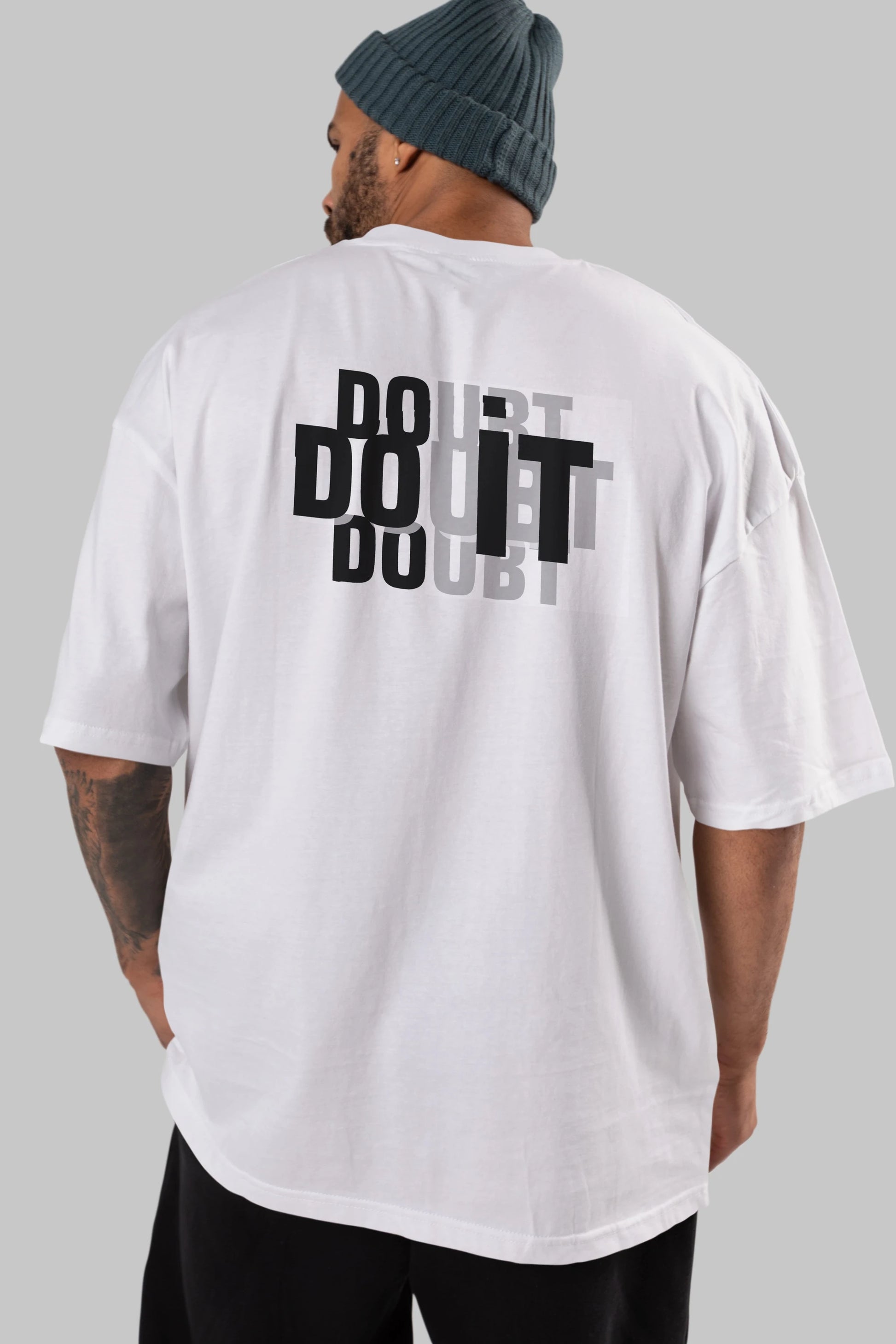 Do it Yazılı Arka Baskılı Oversize t-shirt Erkek Kadın Unisex