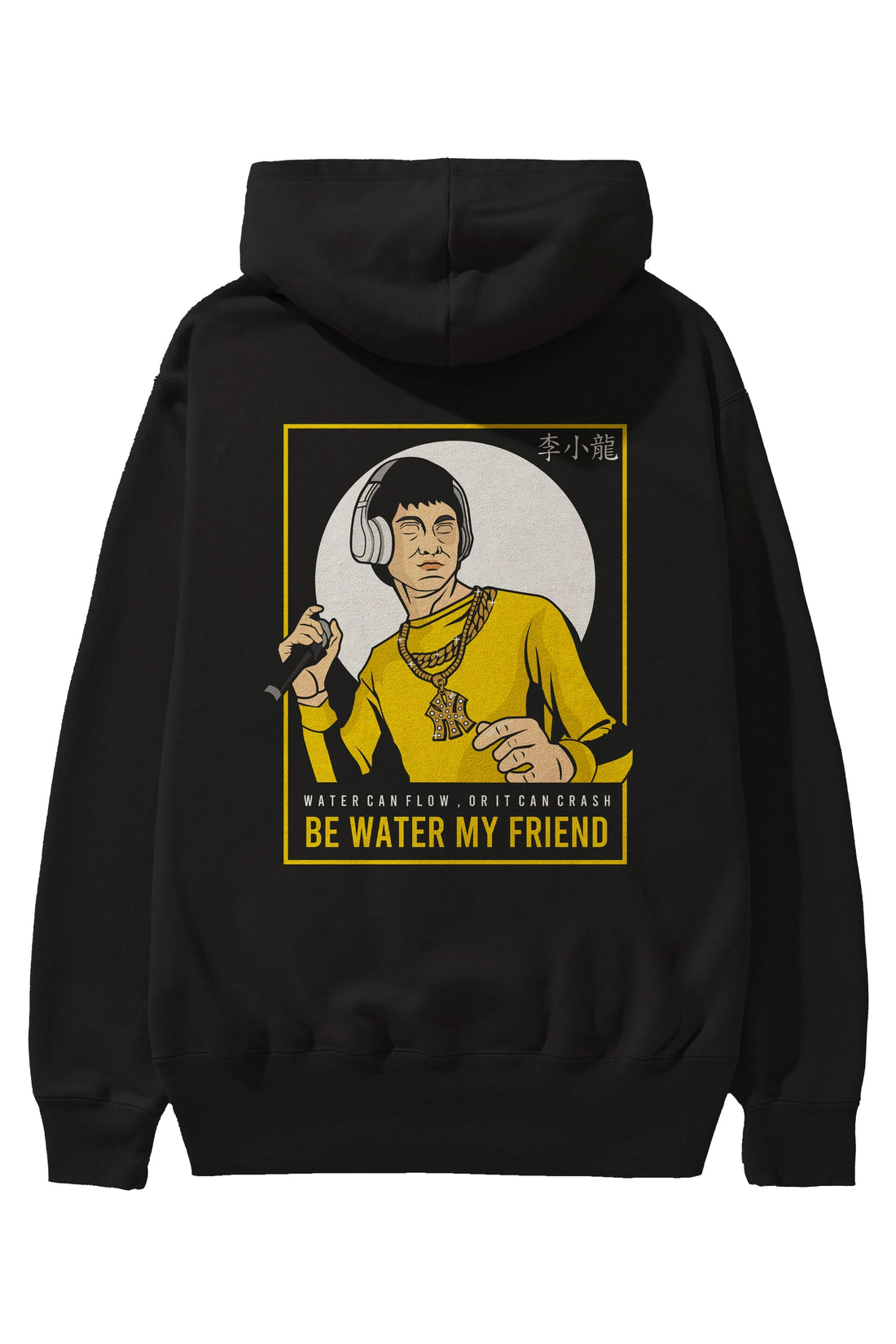 Bruce Lee Rapper Arka Baskılı Hoodie Oversize Kapüşonlu Sweatshirt Erkek Kadın Unisex