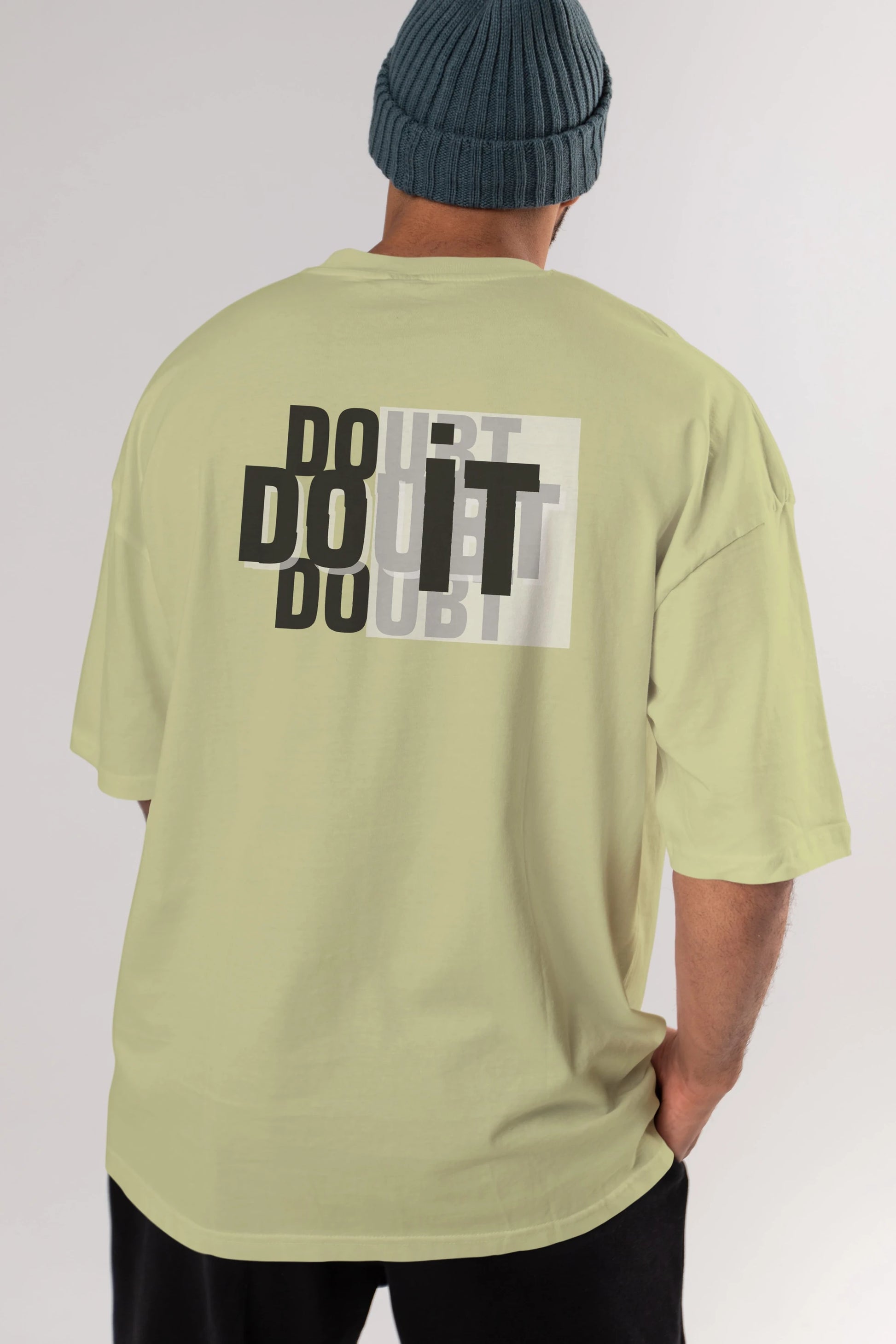 Do it Yazılı Arka Baskılı Oversize t-shirt Erkek Kadın Unisex