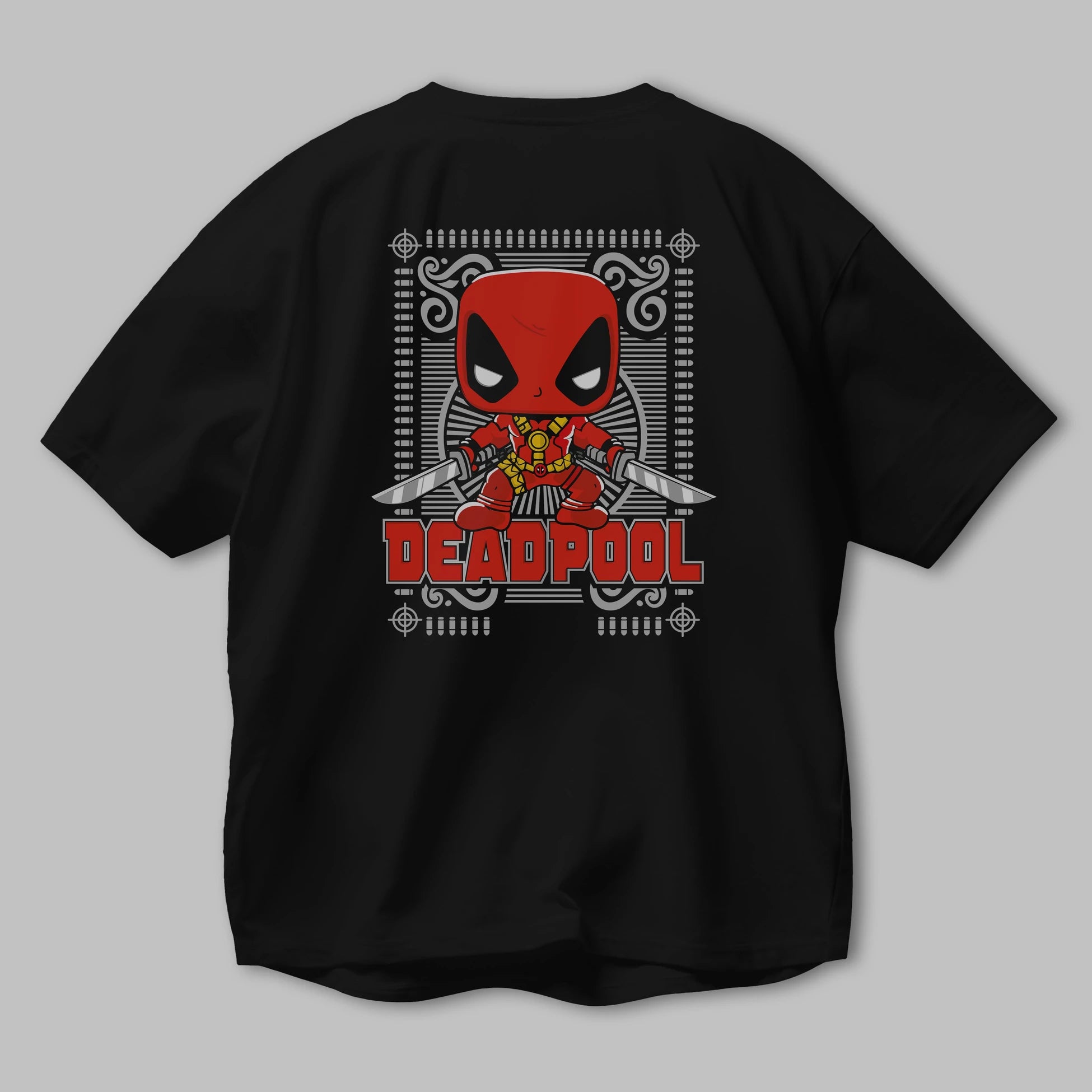 Deadpool (17) Arka Baskılı Oversize t-shirt Erkek Kadın Unisex %100 Pamuk Bisiklet Yaka tişort