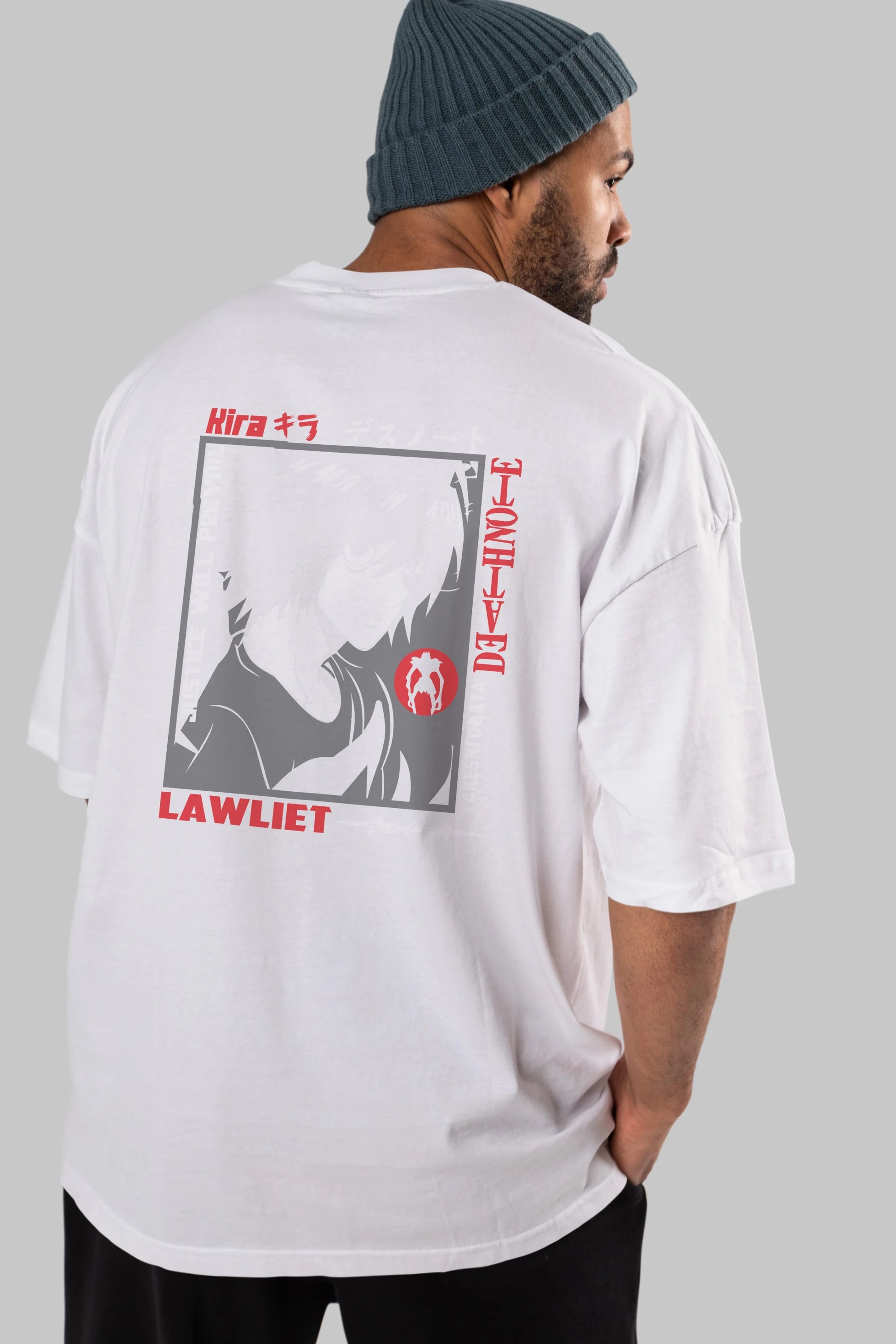 DEATH NOTE Anime Arka Baskılı Oversize t-shirt Erkek Kadın Unisex