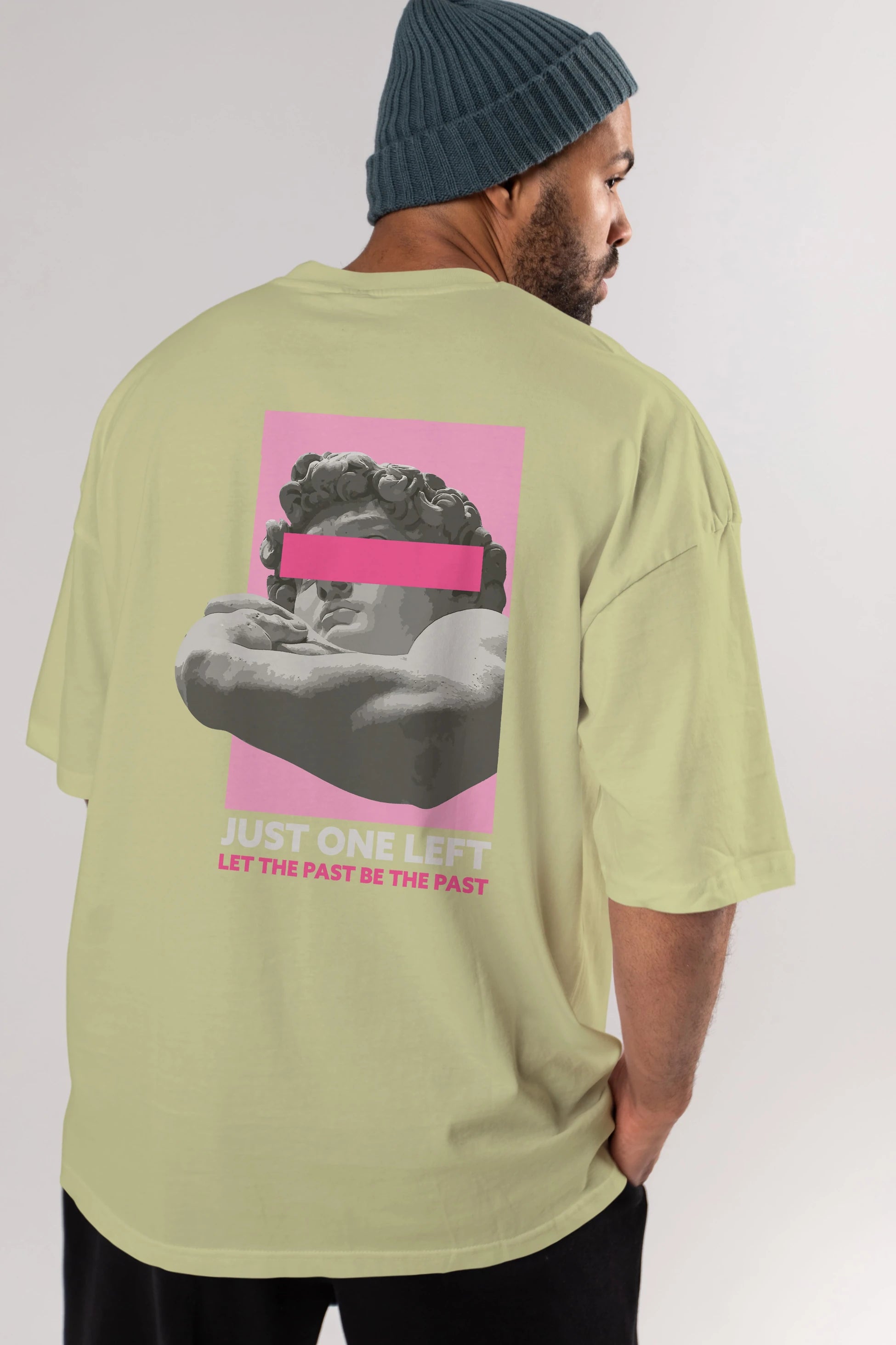 Just One Left Arka Baskılı Oversize t-shirt Erkek Kadın Unisex