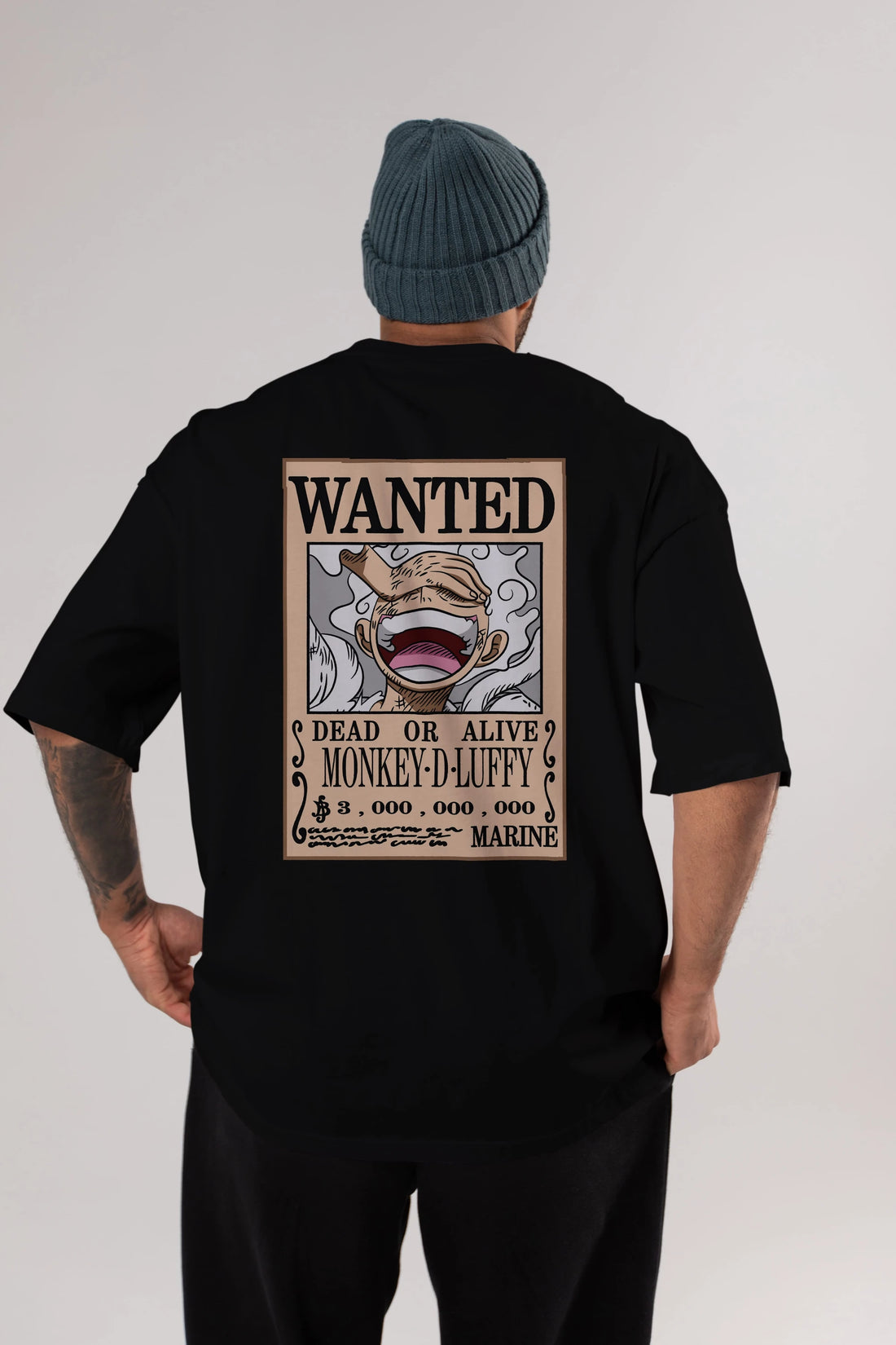 CARTEL LUFFY GEAR 5 Anime Arka Baskılı Oversize t-shirt Erkek Kadın Unisex